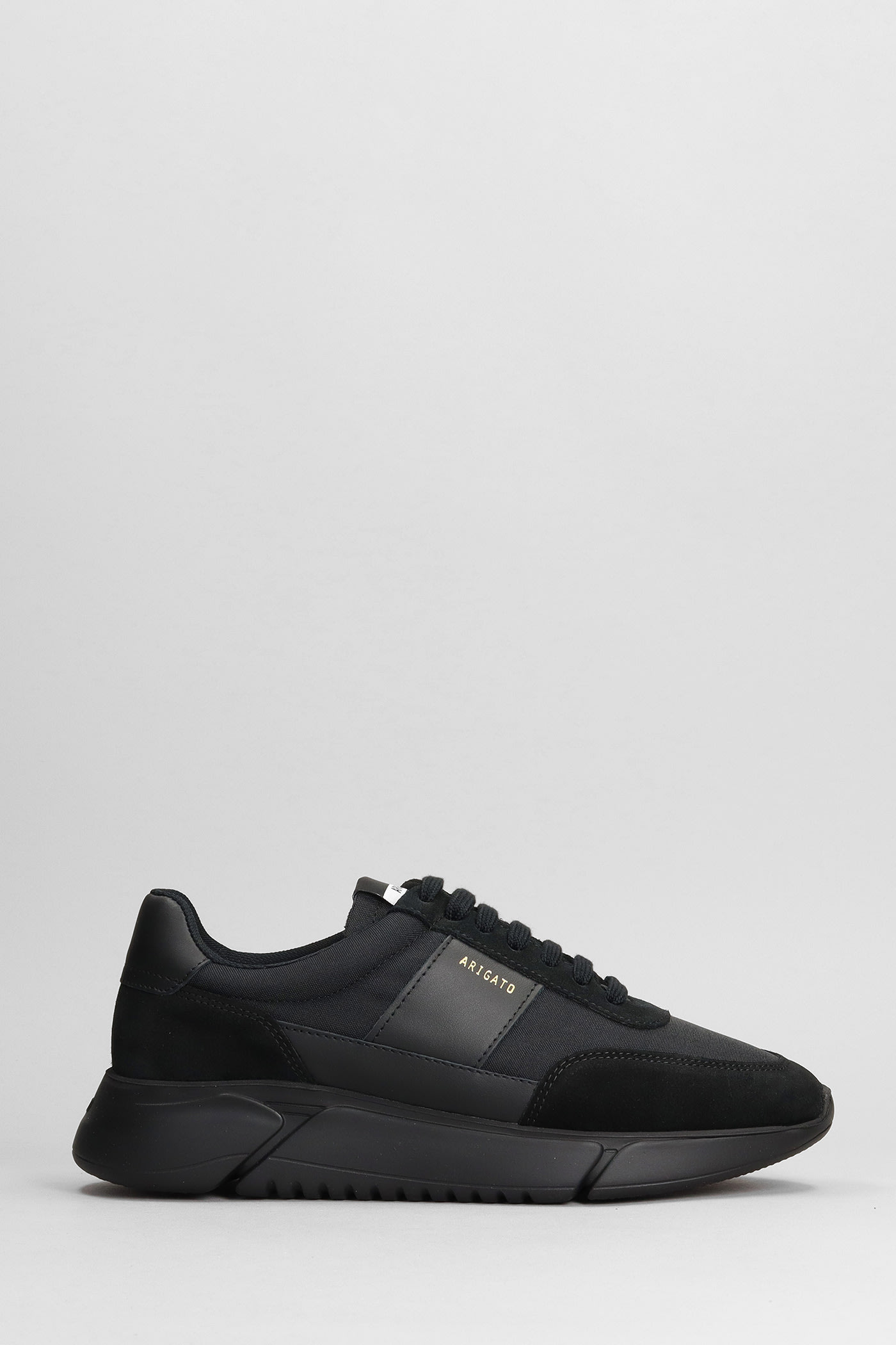 Axel Arigato Genesis Sneakers In Black Suede And Fabric