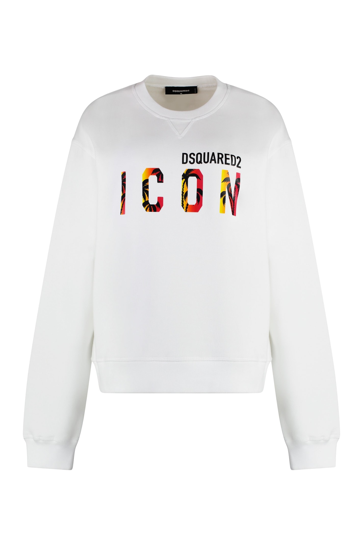 Shop Dsquared2 Cotton Crew-neck Sweatshirt In White