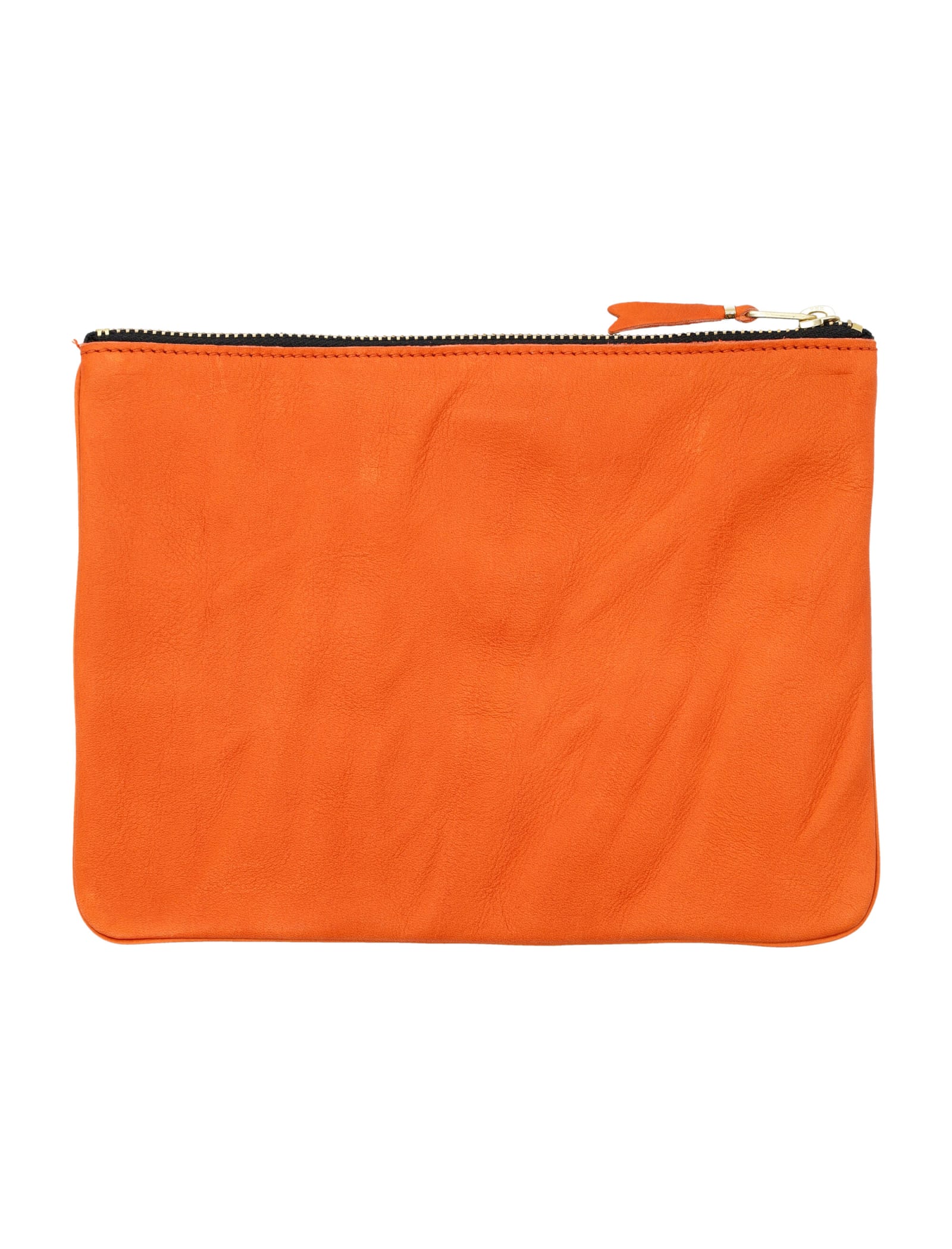 Shop Comme Des Garçons Washed Zip Pouch In Orange