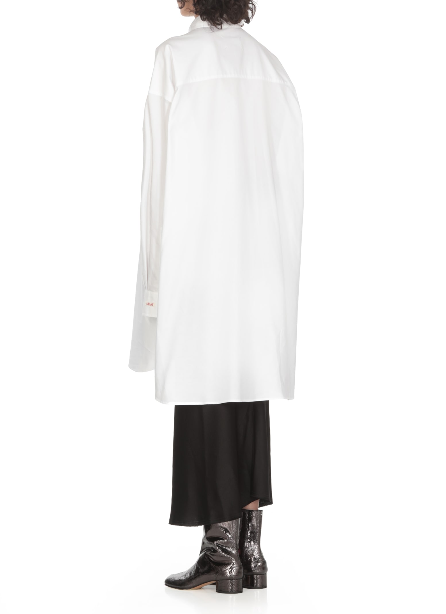 Shop Maison Margiela Cotton Shirt In White