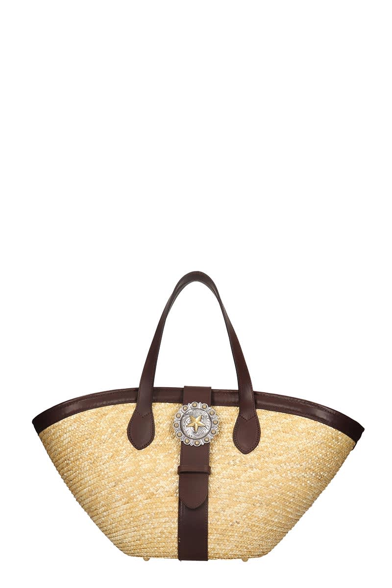 KATE CATE BEACH BAG M TOTE IN BEIGE TECH/SYNTHETIC,11353267
