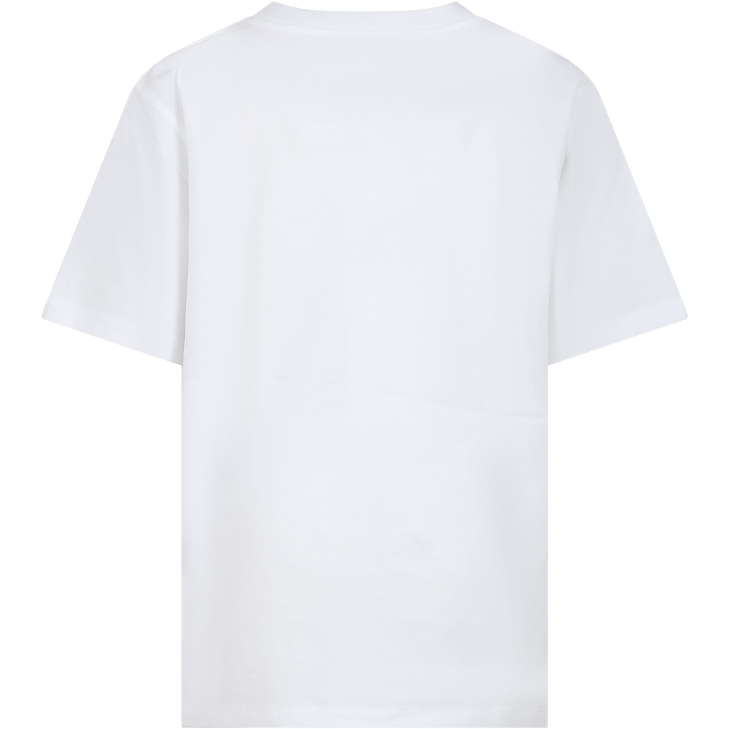 Shop Mm6 Maison Margiela White T-shirt For Kids With Number 6