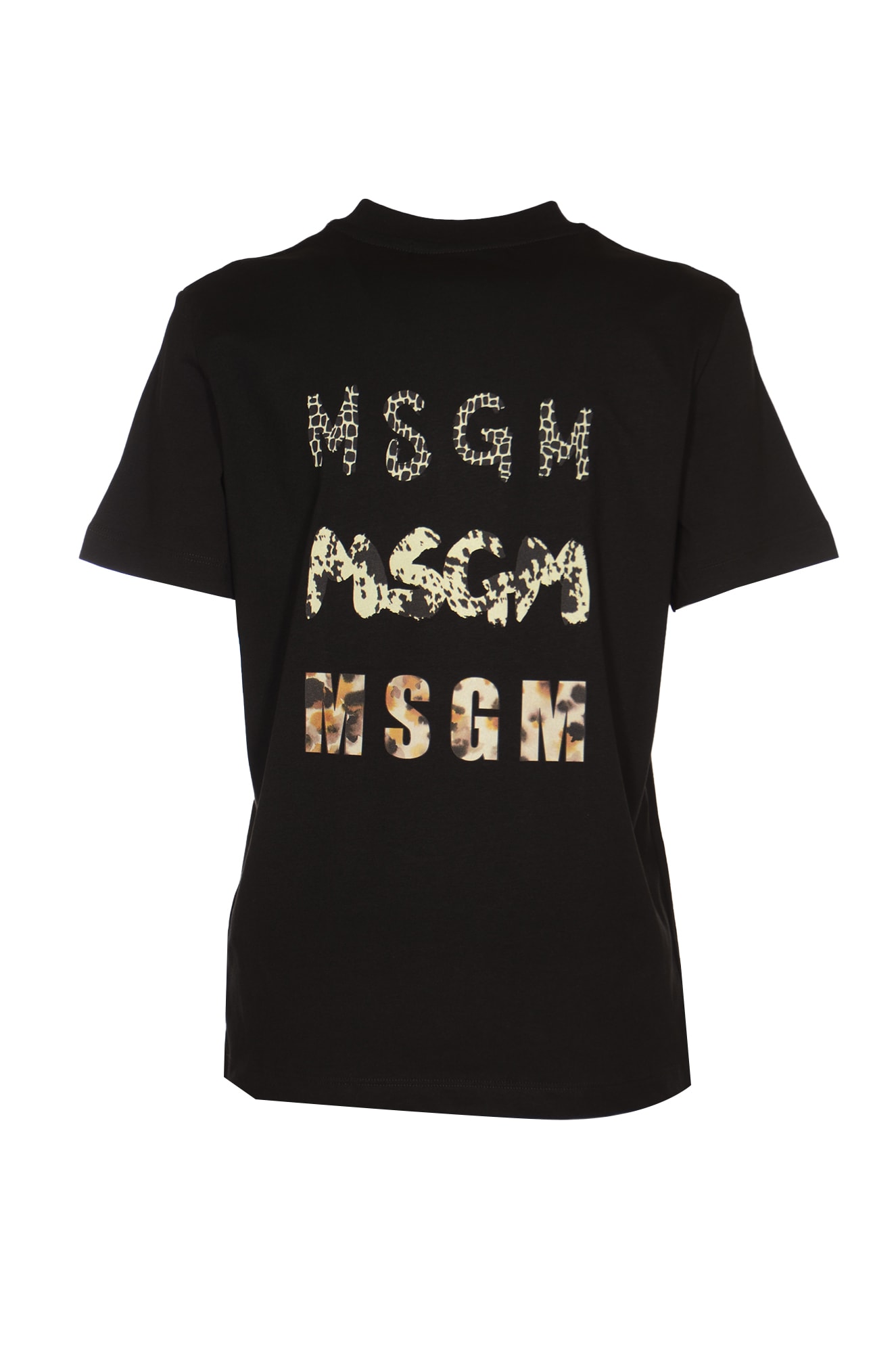 Shop Msgm Logo Round Neck T-shirt