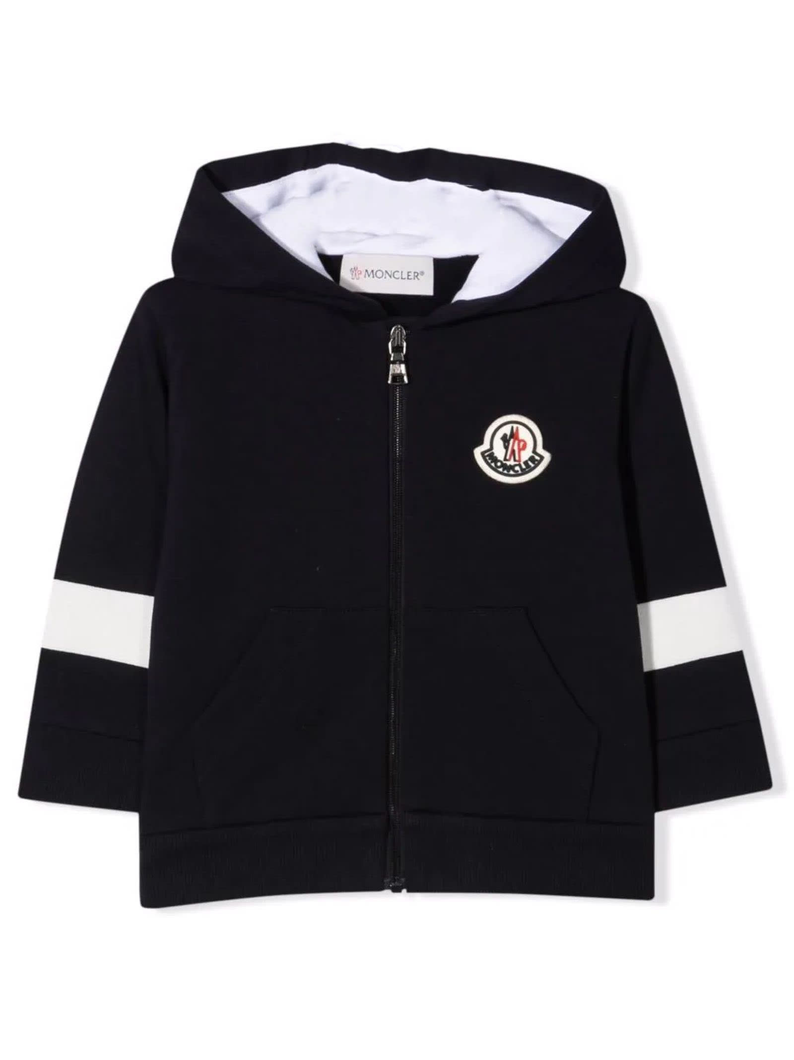 Moncler Navy Blue Stretch-cotton Hoodie