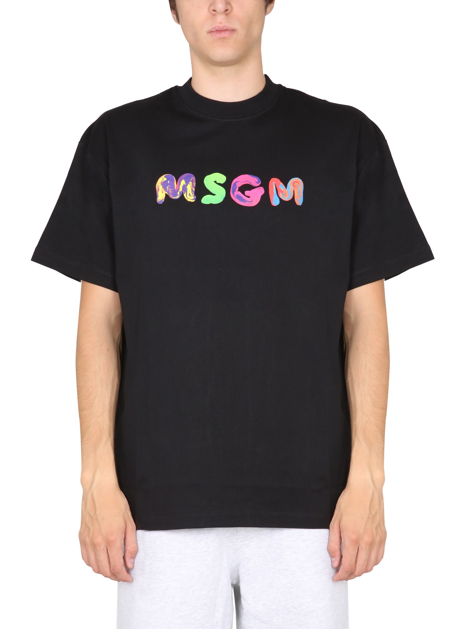 MSGM T-shirt Con Stampa Logo