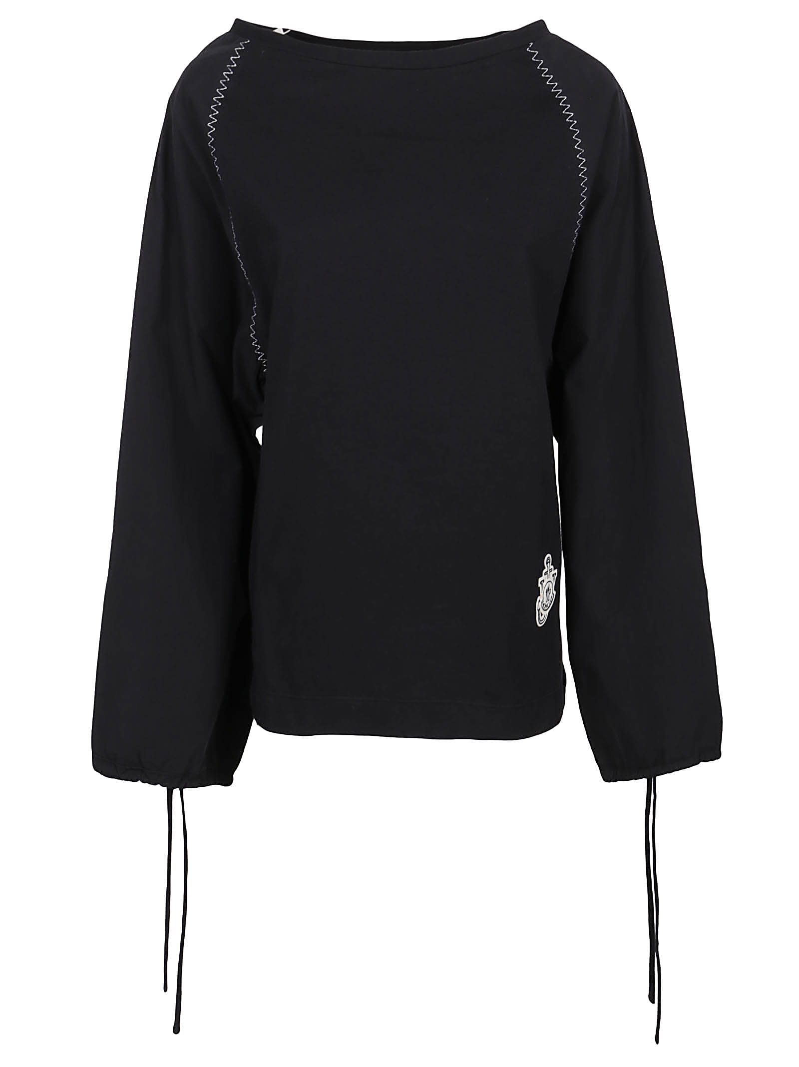 Moncler Genius Expose Stitching Oversized Sweatshirt In Black