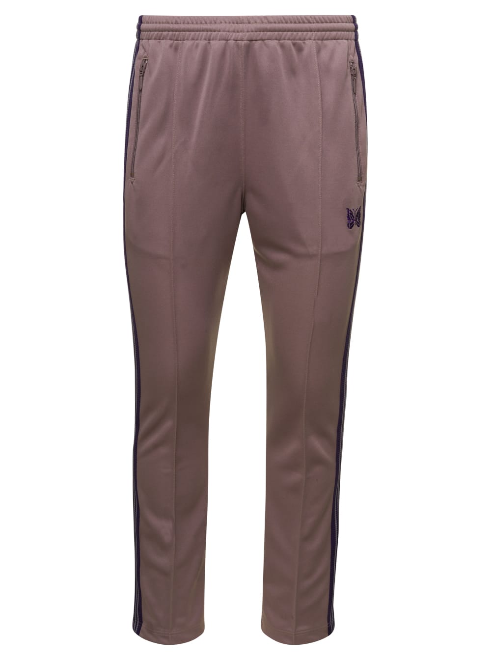 Needles Taupe Track Pants With Side Stripes Detailing Man Needles