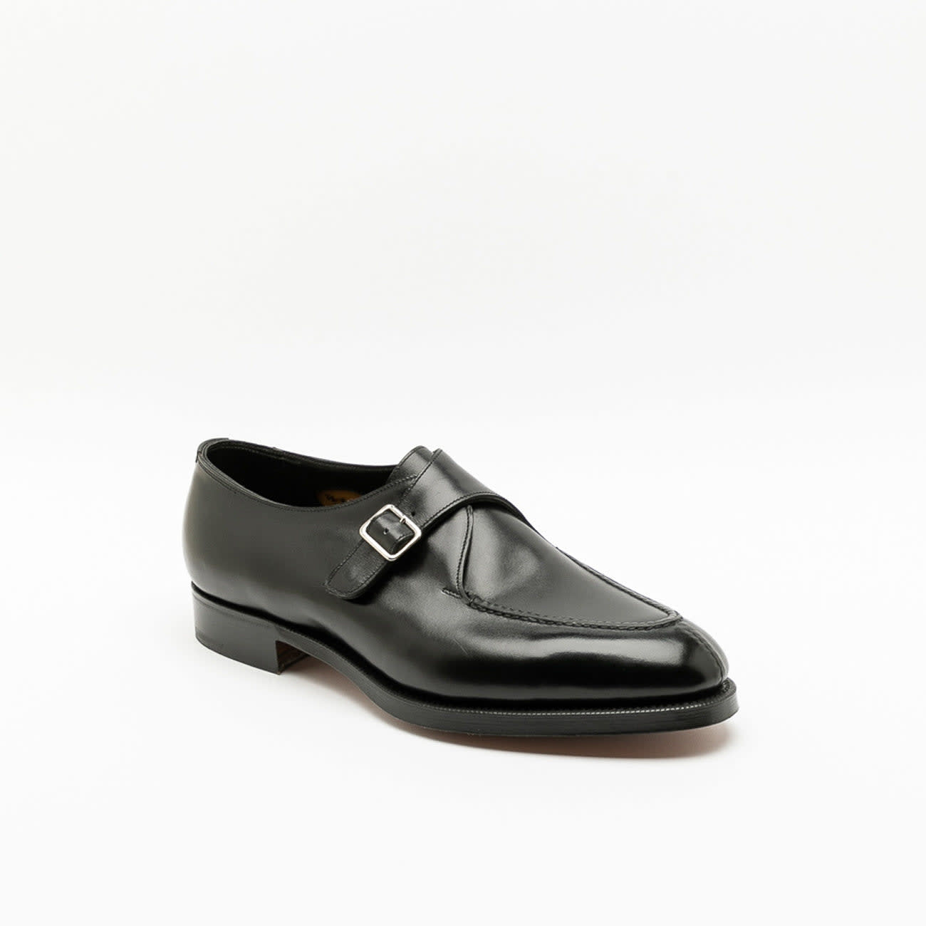 Clapham Black Calf Monk Strap Shoe