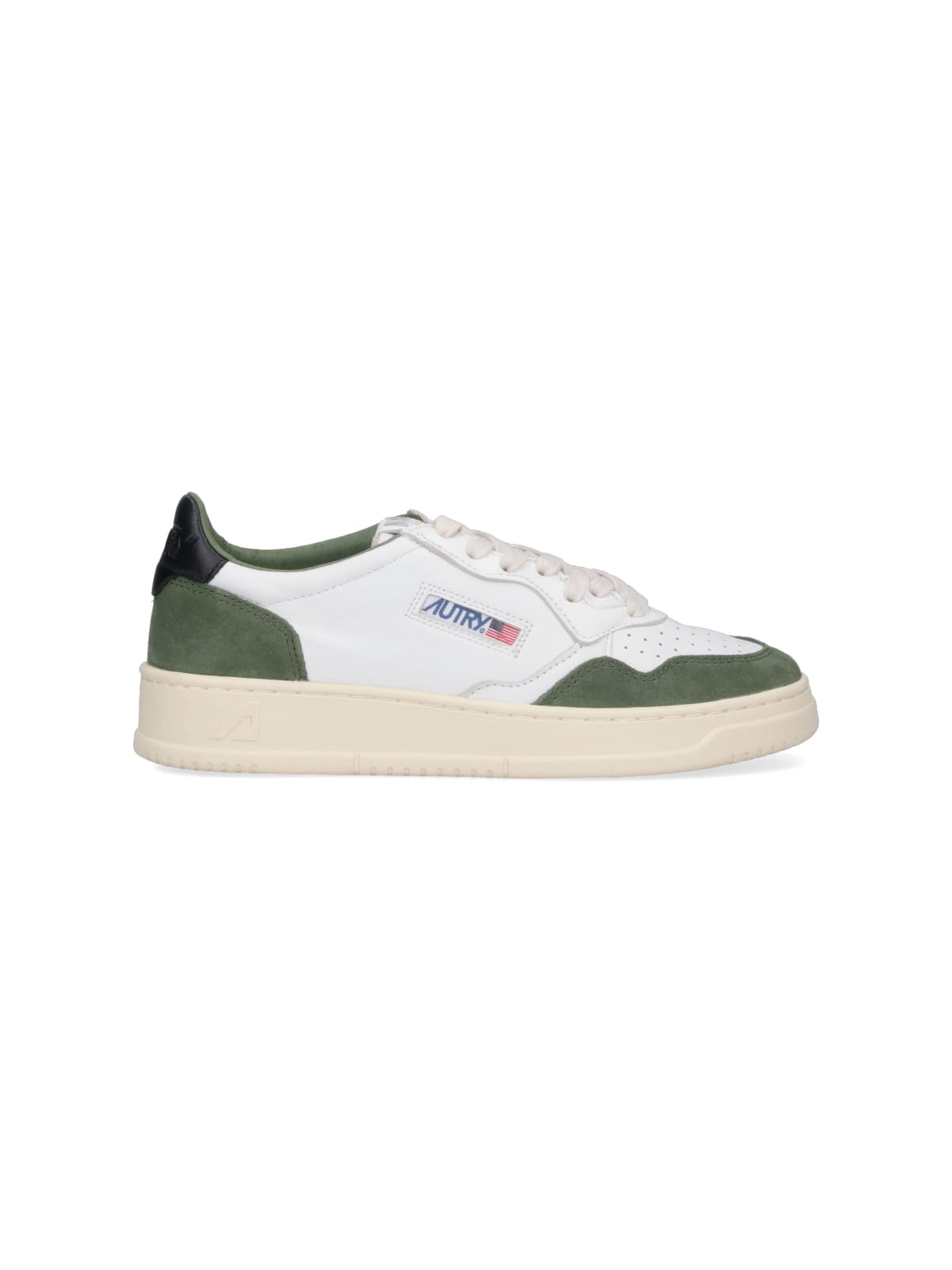 Shop Autry Medalist Low-top Sneakers In Militare+nero