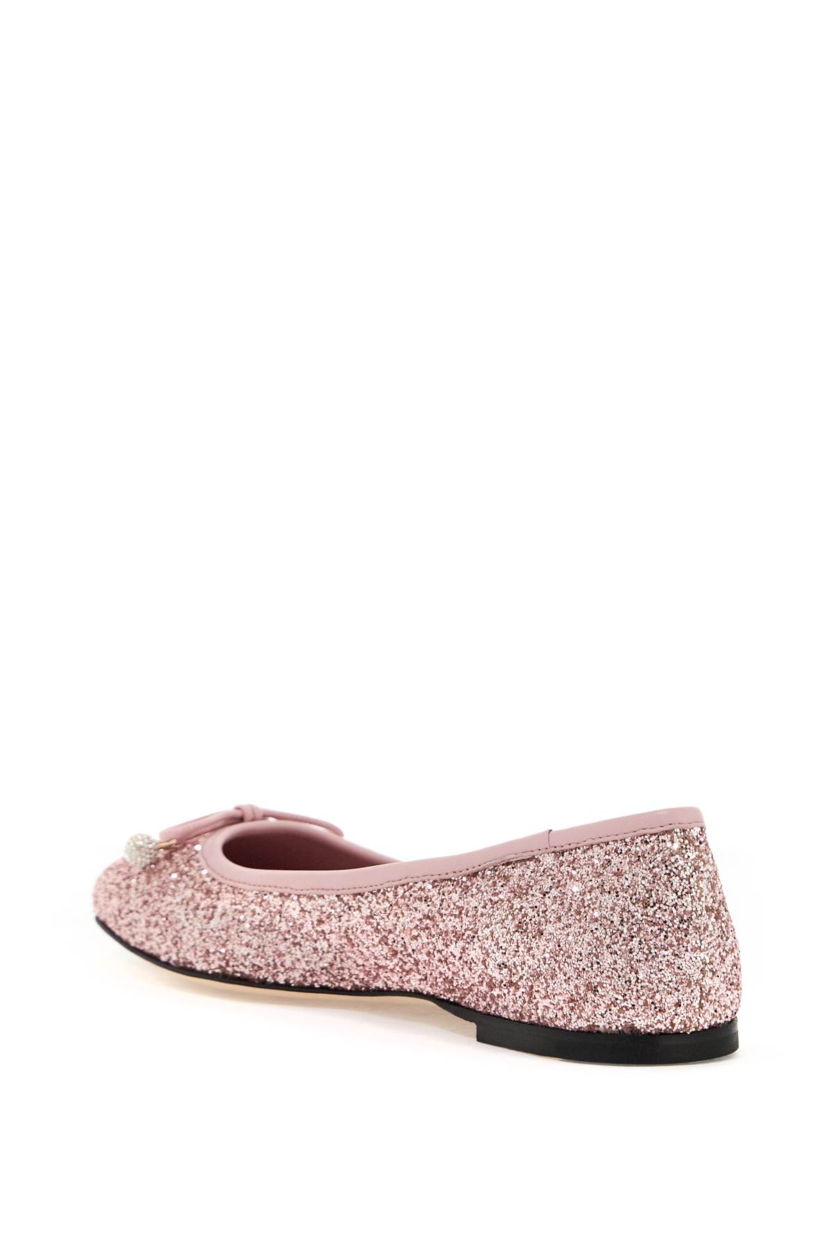 Shop Jimmy Choo Glittery Elm Ballet In Rose (pink)