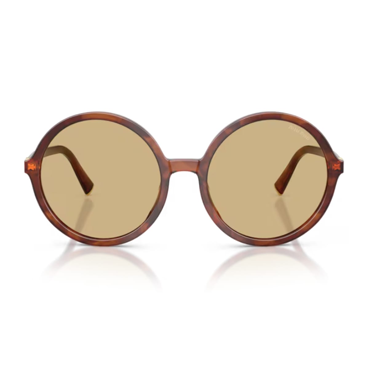 Miu Miu 0mu B02s Miu Regard 26e10r Tabacco Striato Sunglasses In Brown