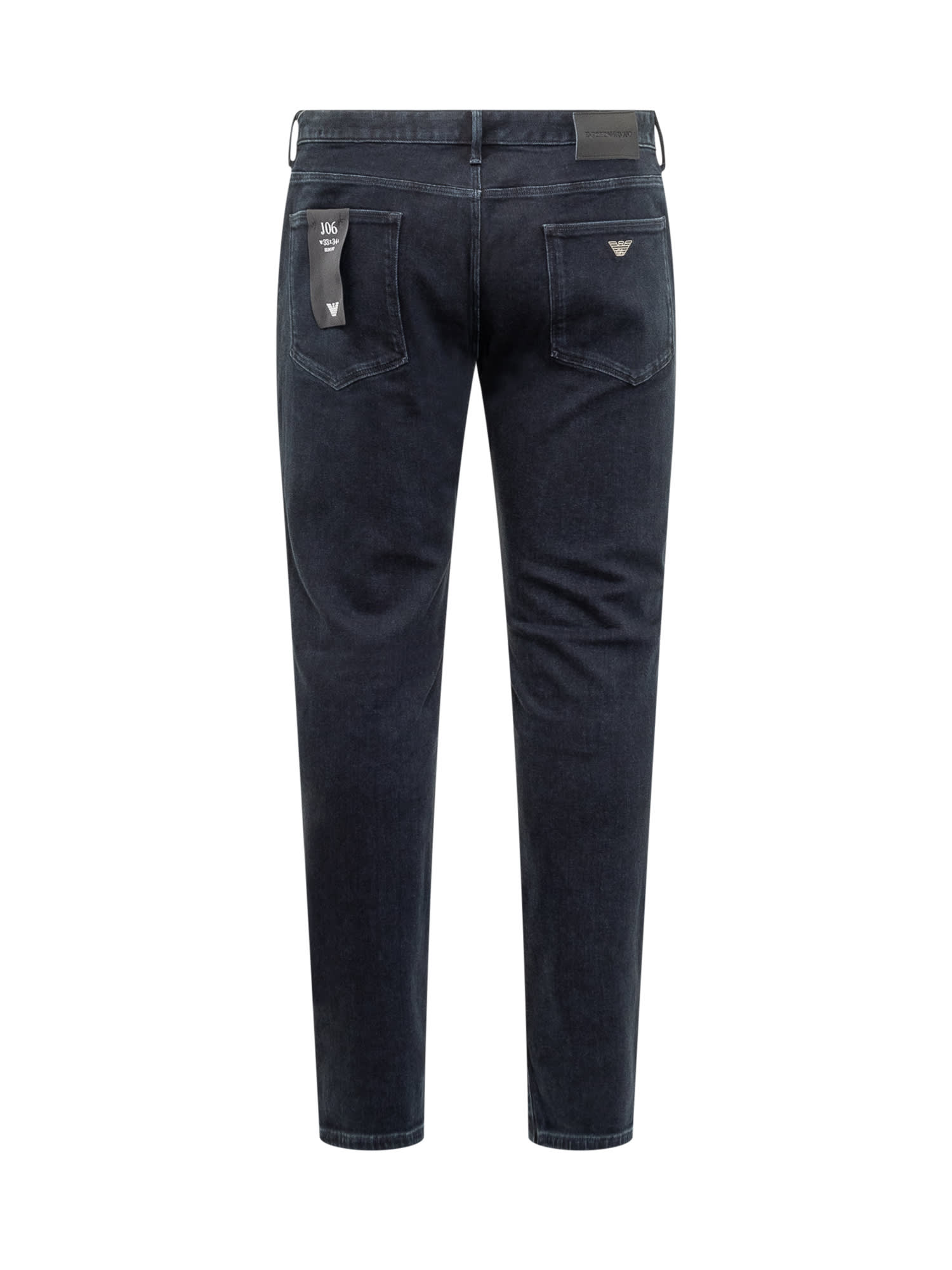 Shop Emporio Armani Pant In Denim Blu Md