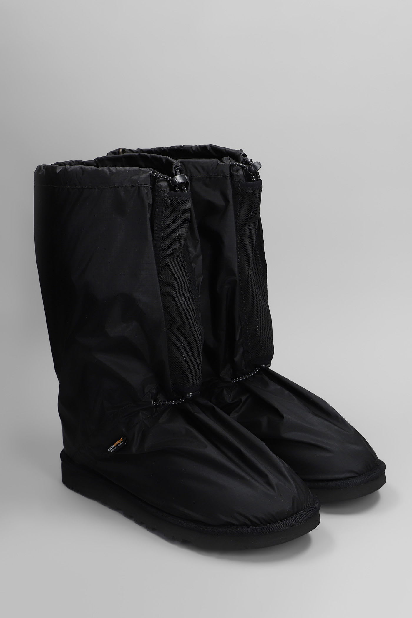 Ugg Classic Mini Low Heels Boots In Black Nylon In Black