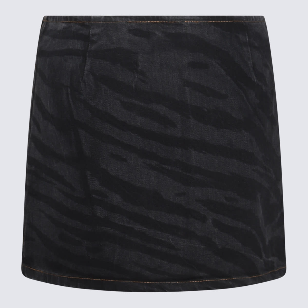 Shop Ganni Black Cotton Skirt