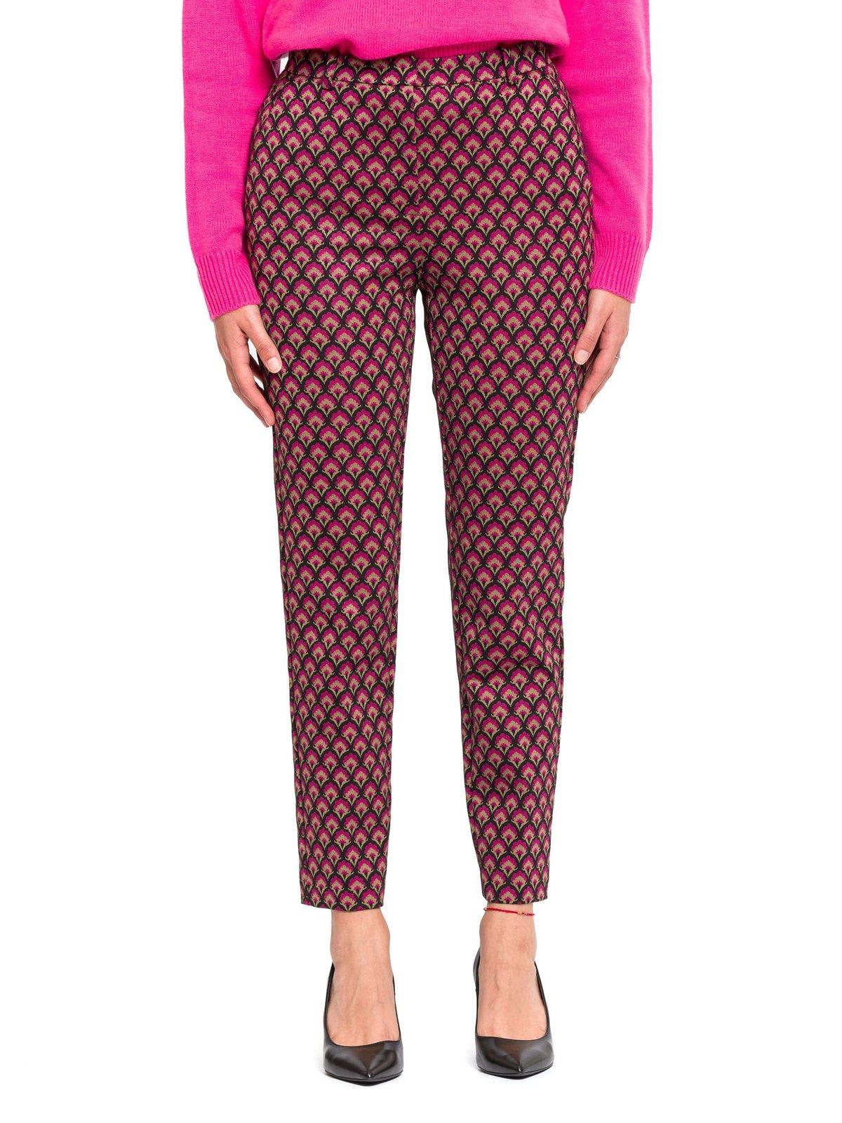 Pinko All-over Patterned Straight Leg Trousers