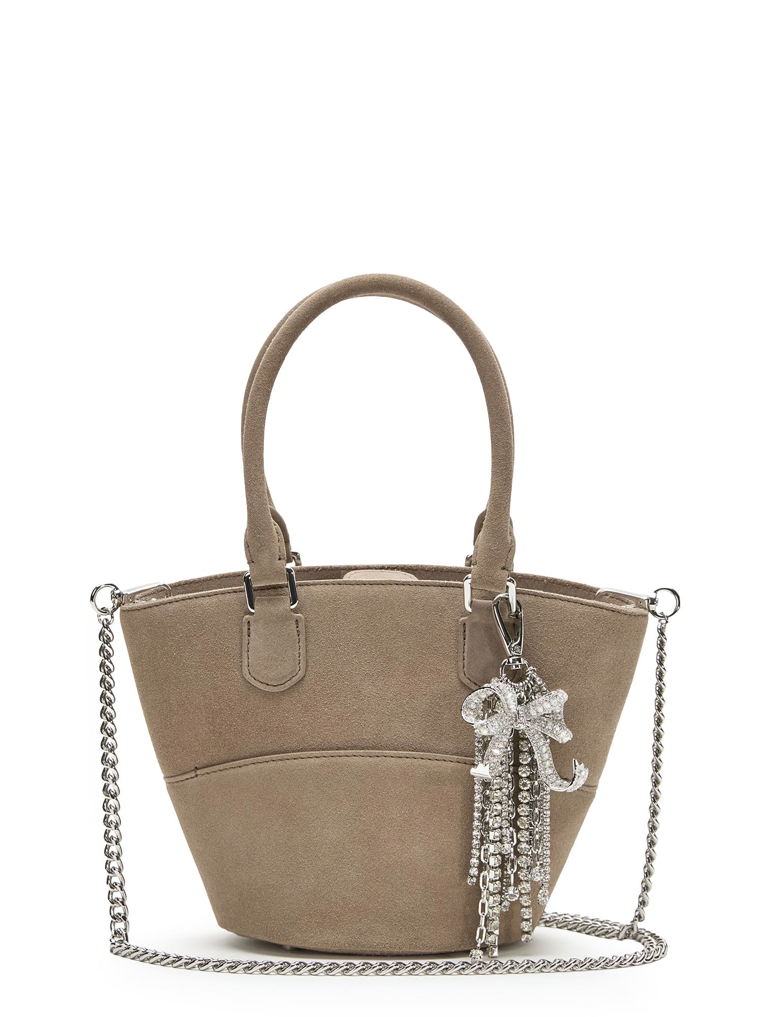 Self-portrait Self Portrait Women Suede Shoulder Bag With Charms