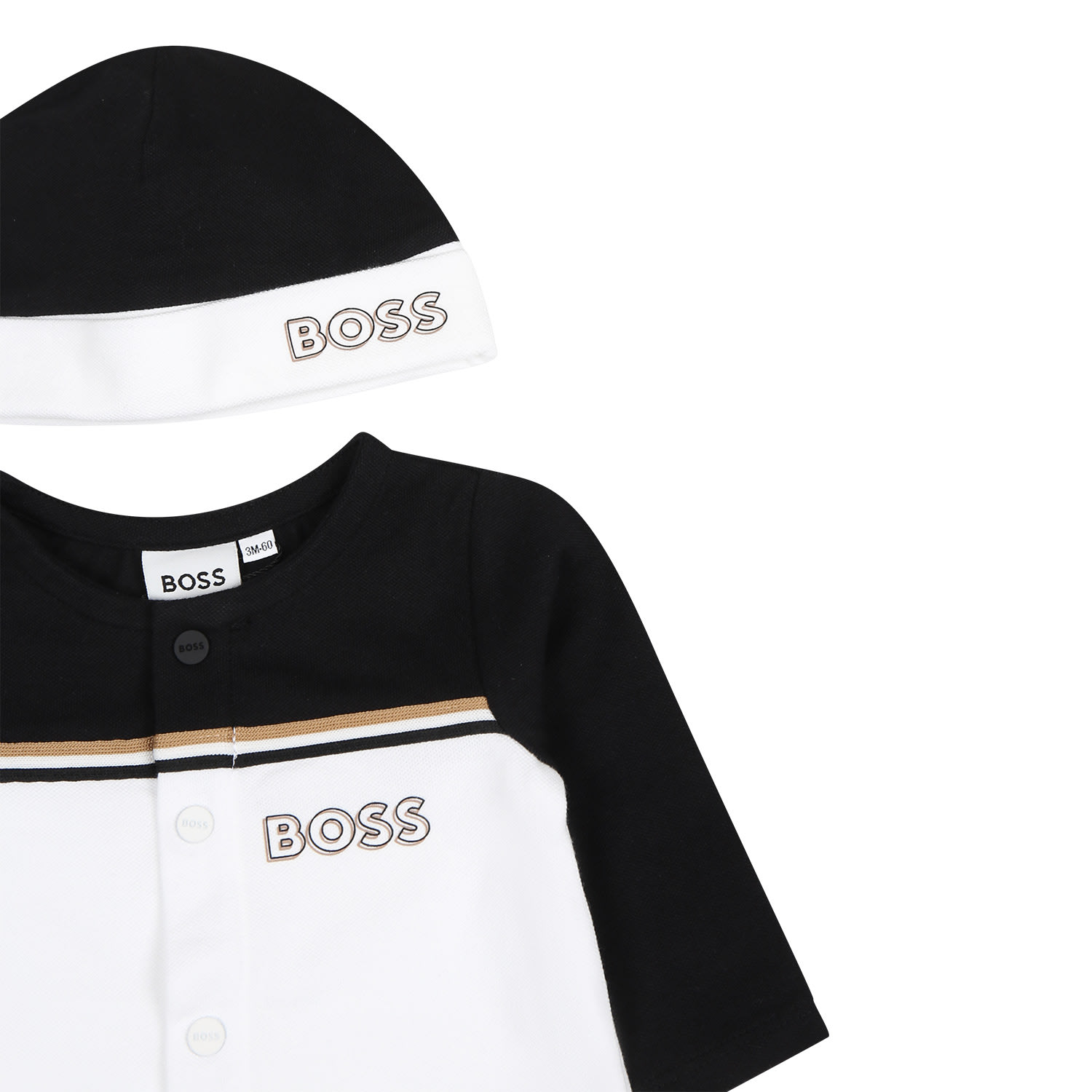 Shop Hugo Boss White Set For Baby Boy With Logo