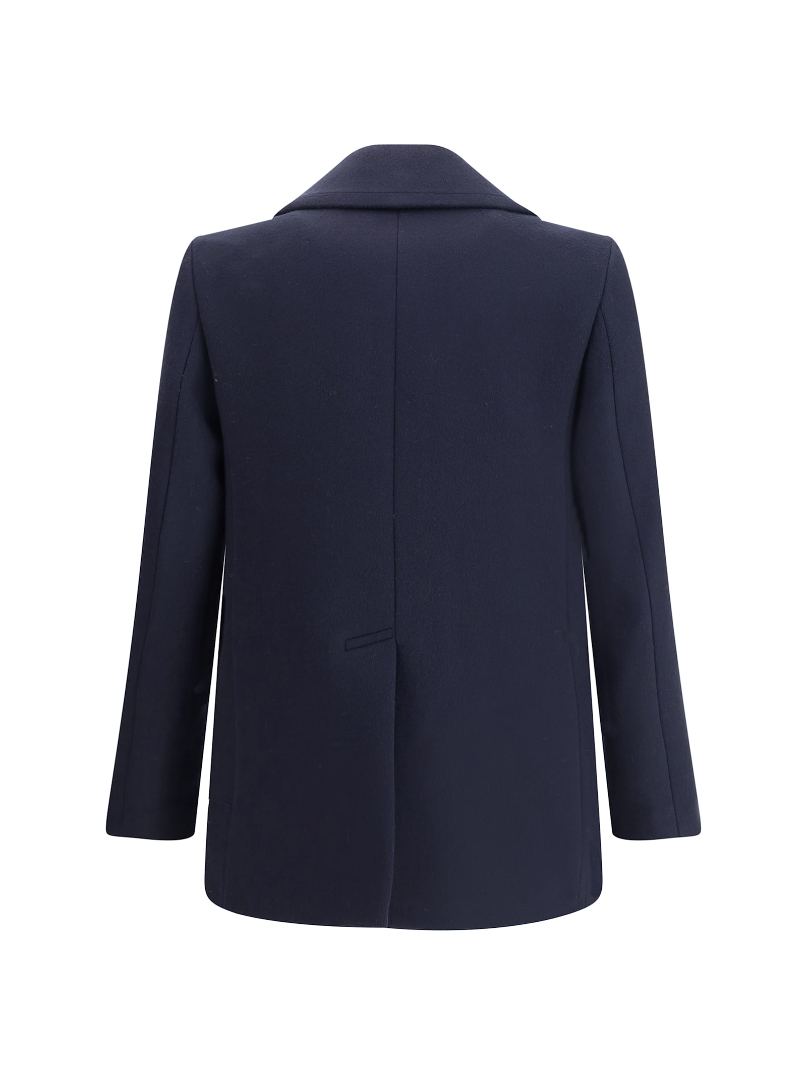 Givenchy Men Double-breasted Coat In Blue