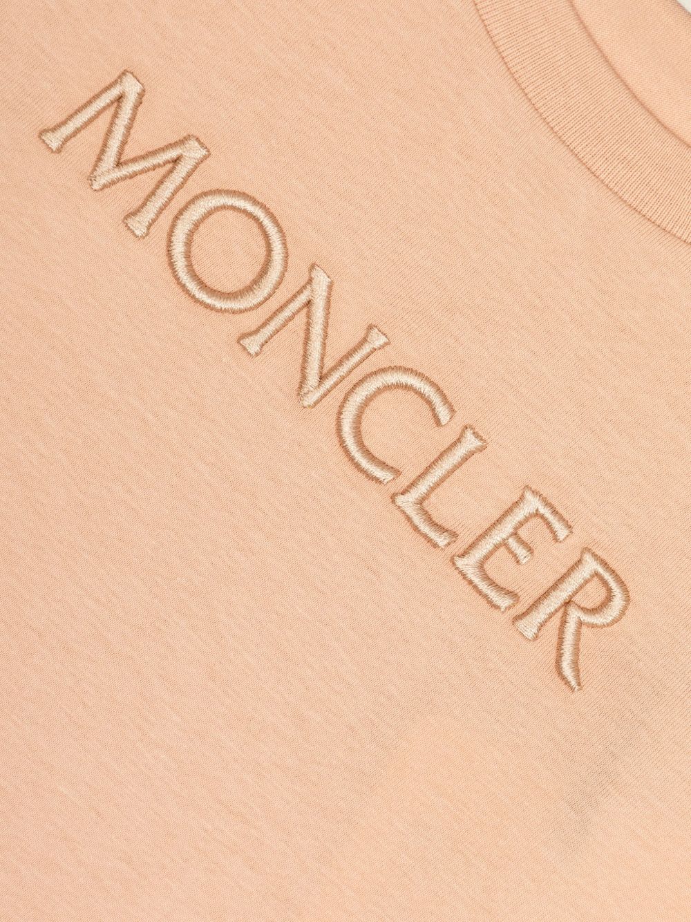 Moncler Enfant Cotton T-shirt In Neutral