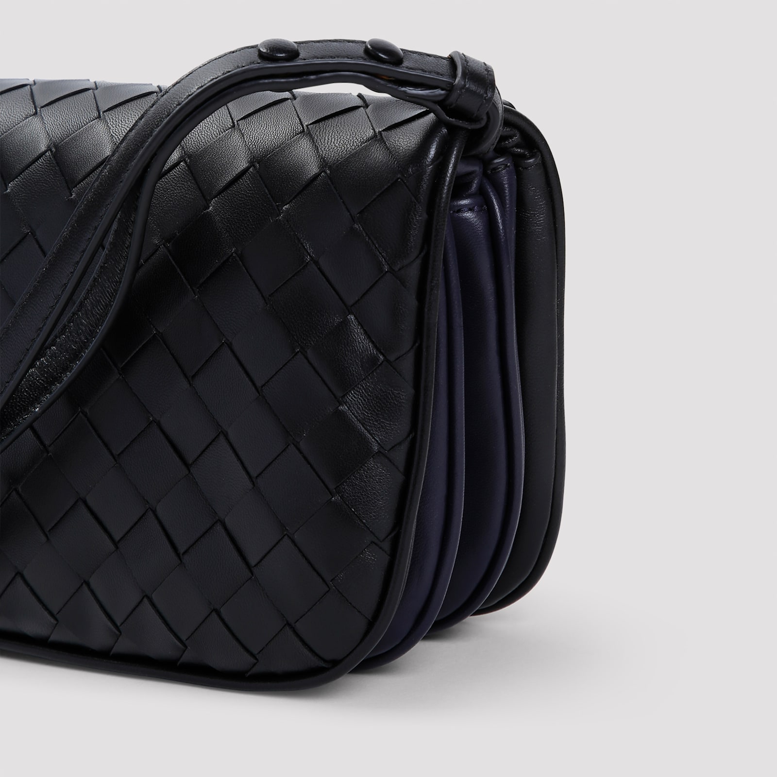 Shop Bottega Veneta Intrecciato Puff Pouch In Black Space