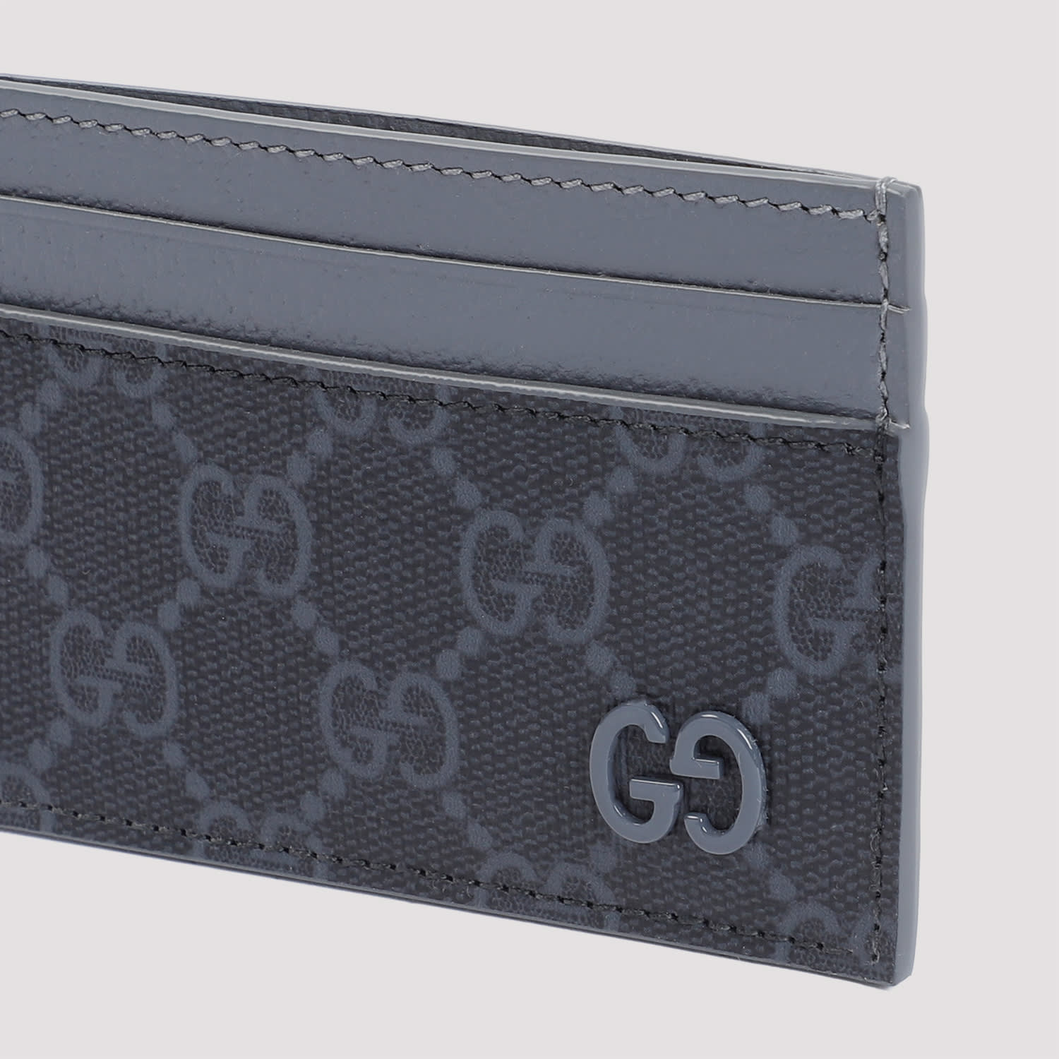 Gucci Bicolor Gg Card Holder In Blue