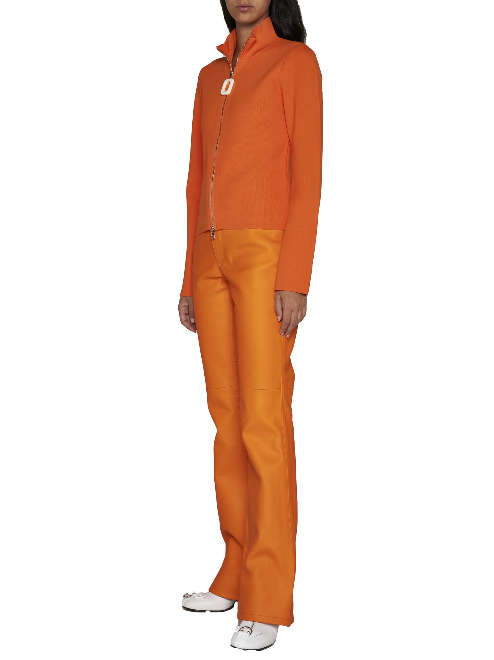 Shop Jw Anderson Cardigan In Bright Orange
