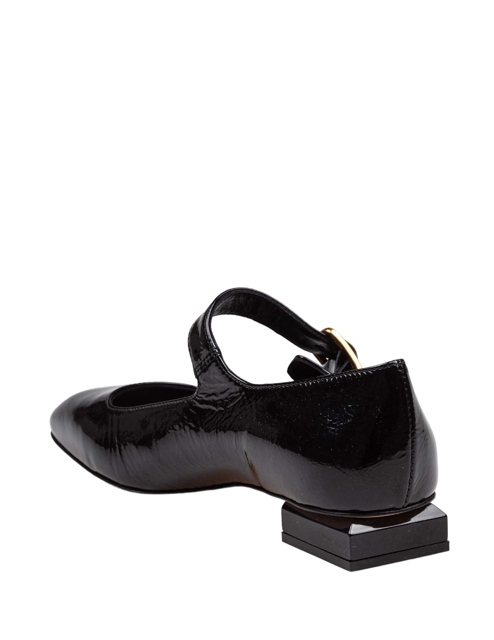 Agl Attilio Giusti Leombruni Angie L Baby Ballerina In Patent Leather Black Color In Black