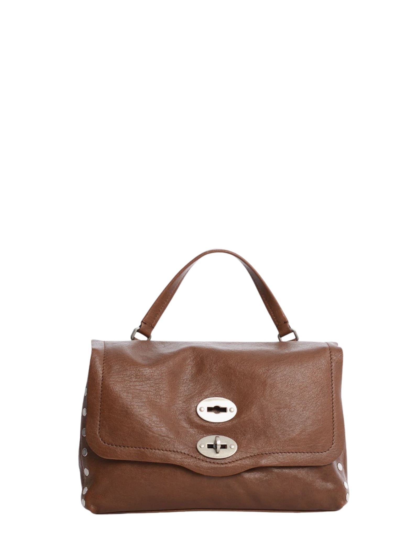 Zanellato Postina Tabacco Small Leather Handbag In Brown