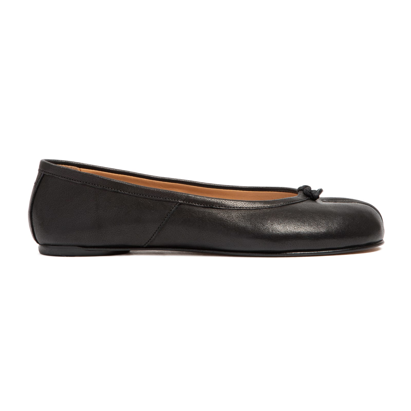 Shop Maison Margiela Tabi Flat Ballerinas In Black