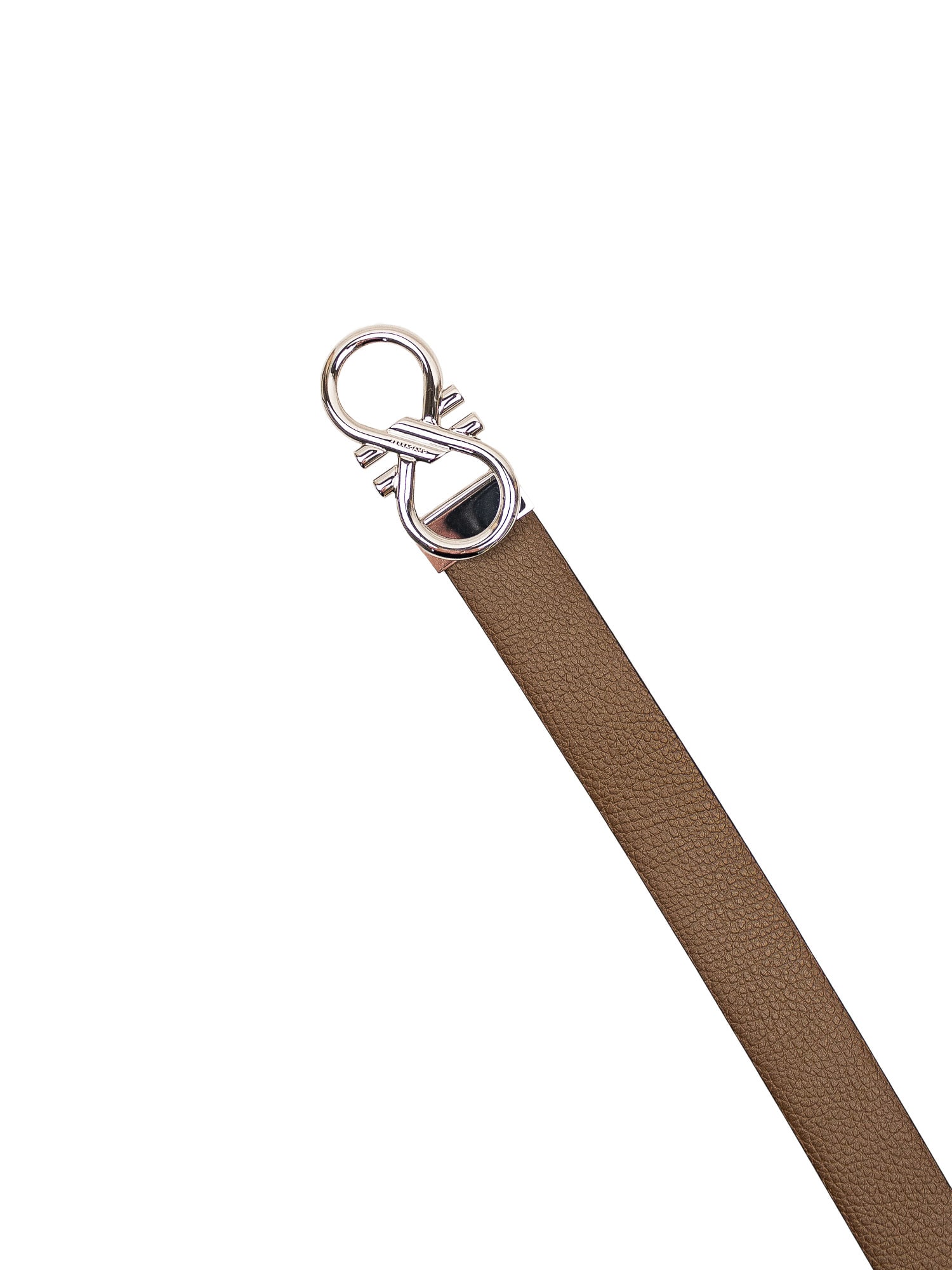 Ferragamo Gancini Reversible Belt In Brown