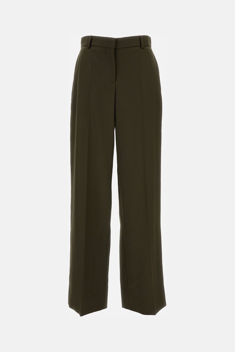 Stella Mccartney Shiny Tailoring Loose Trousers In Green
