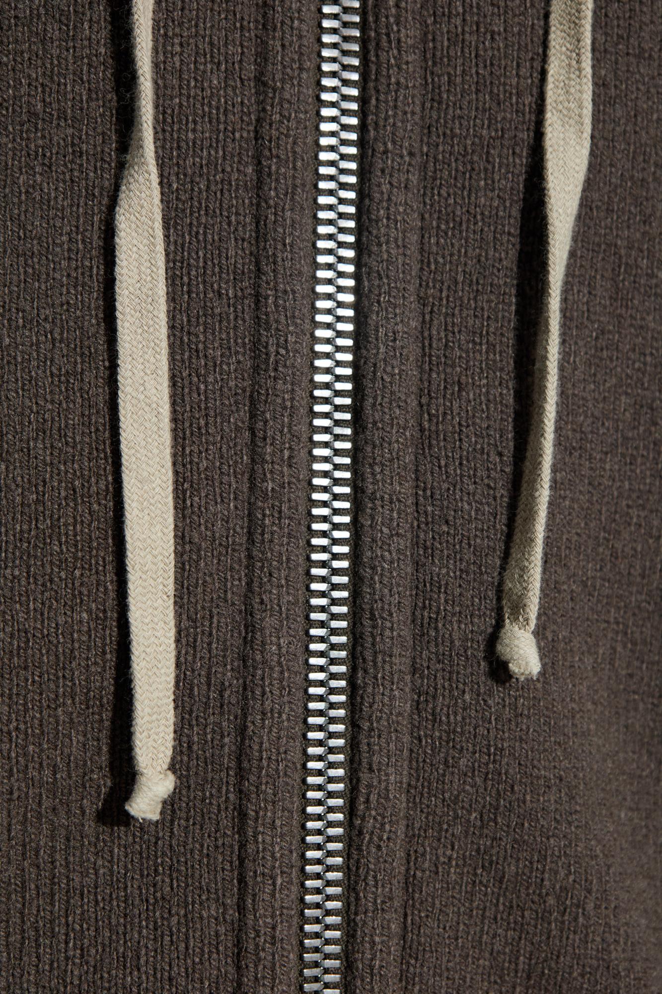 Rick Owens Zipped Sweatshirt In Brown