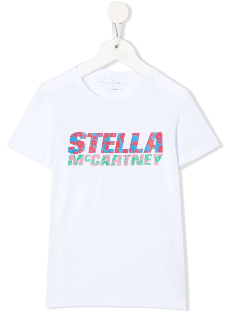 Stella McCartney Kids Cotton White T-shirt With Logo Stellamccartney Kids