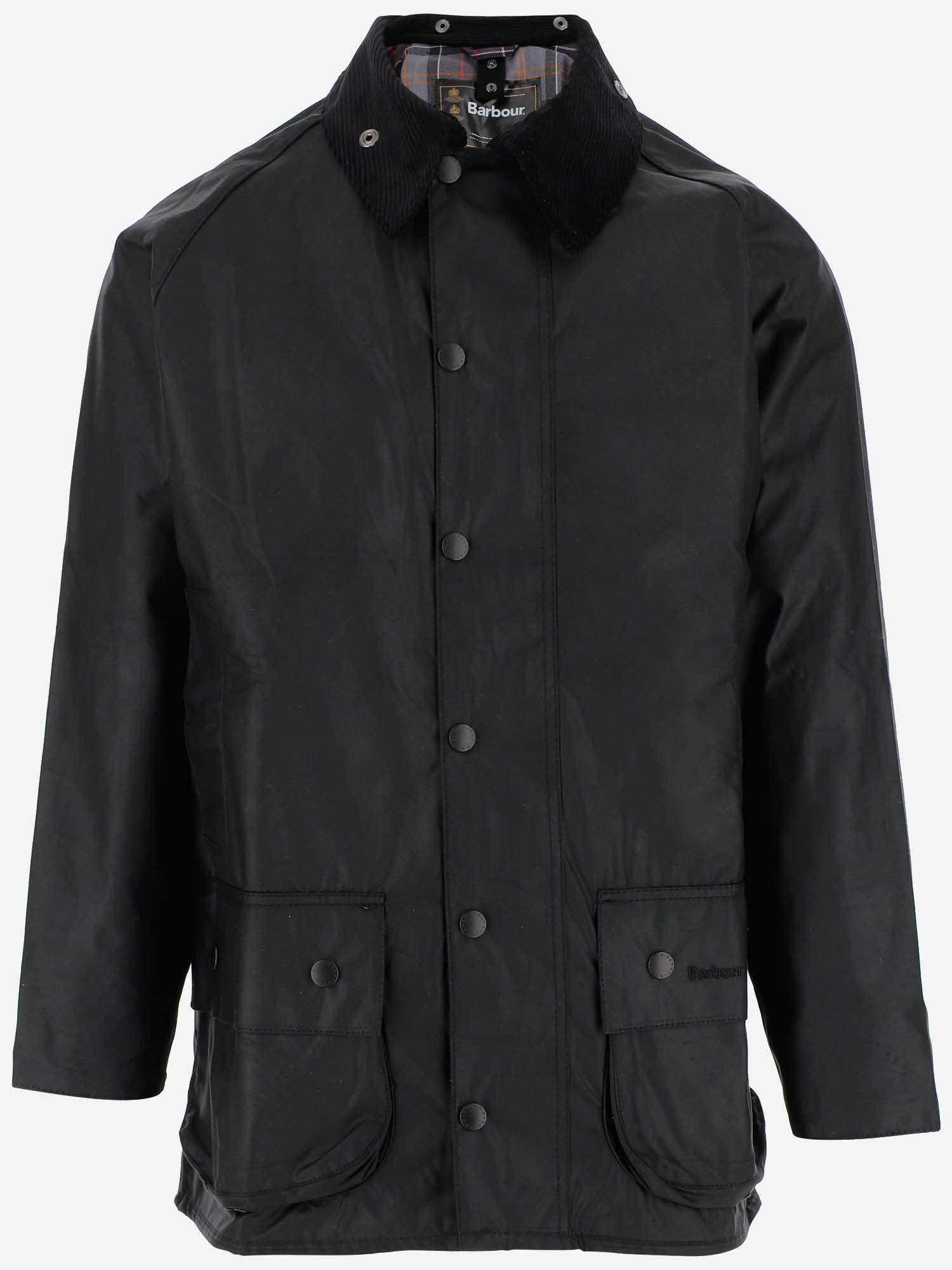 Shop Barbour Waxed Beaufort Jacket In Black