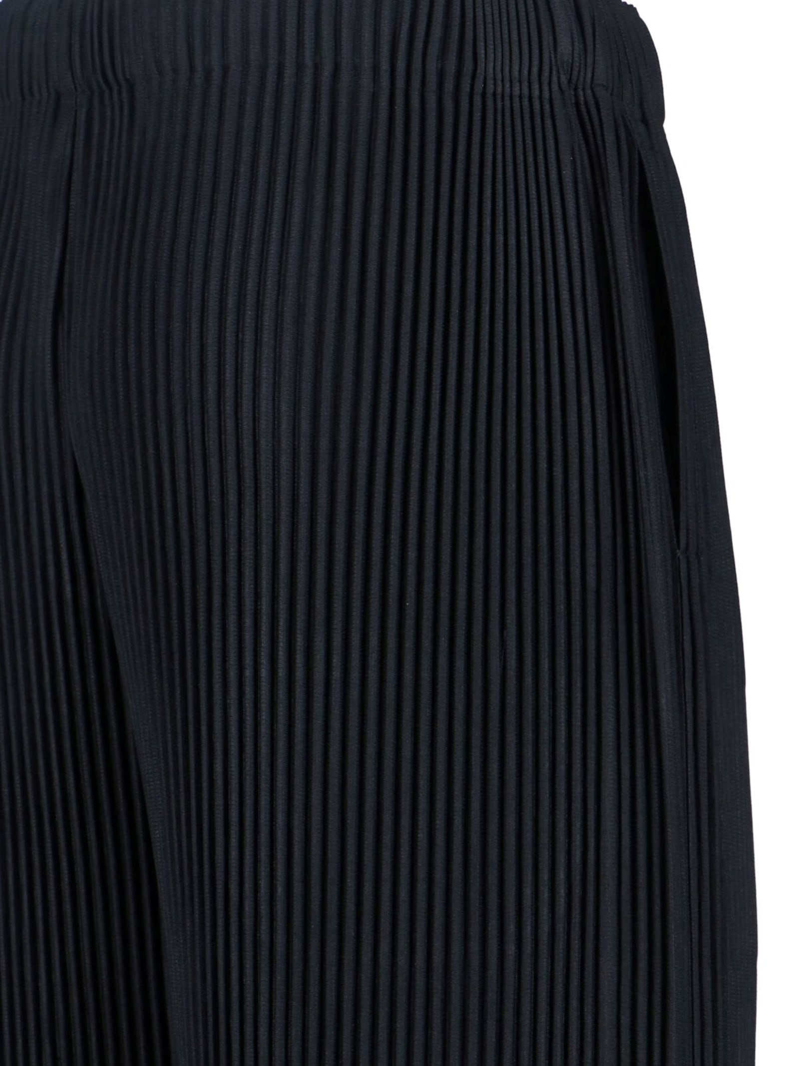 Issey Miyake Streight Leg Trousers In Blue