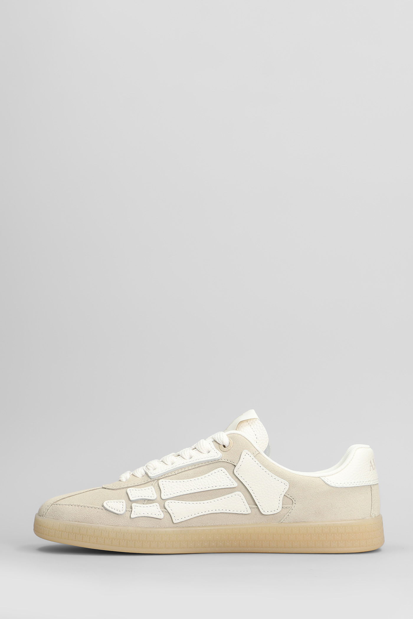 Amiri Mens Pacific Bones Branded Suede Low-top Trainers Brow