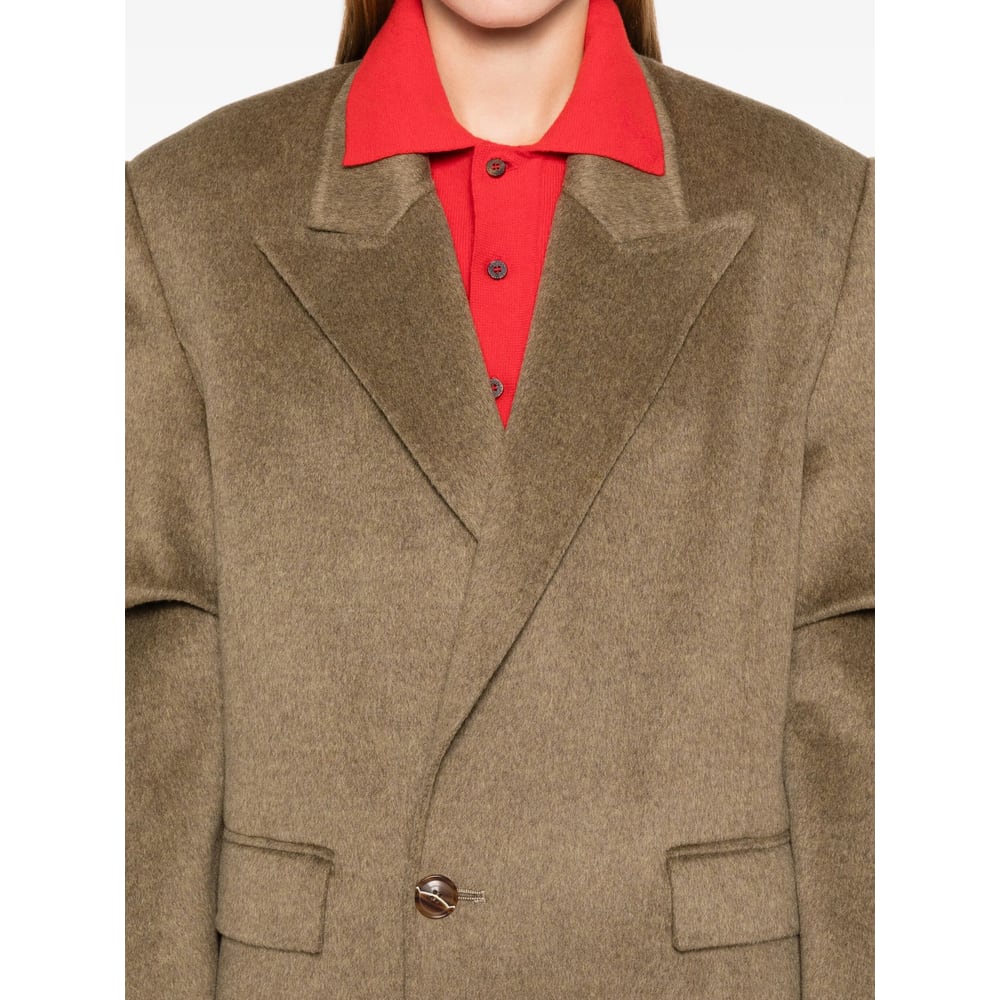 Séfr Colette Single-breasted Coat In Brown