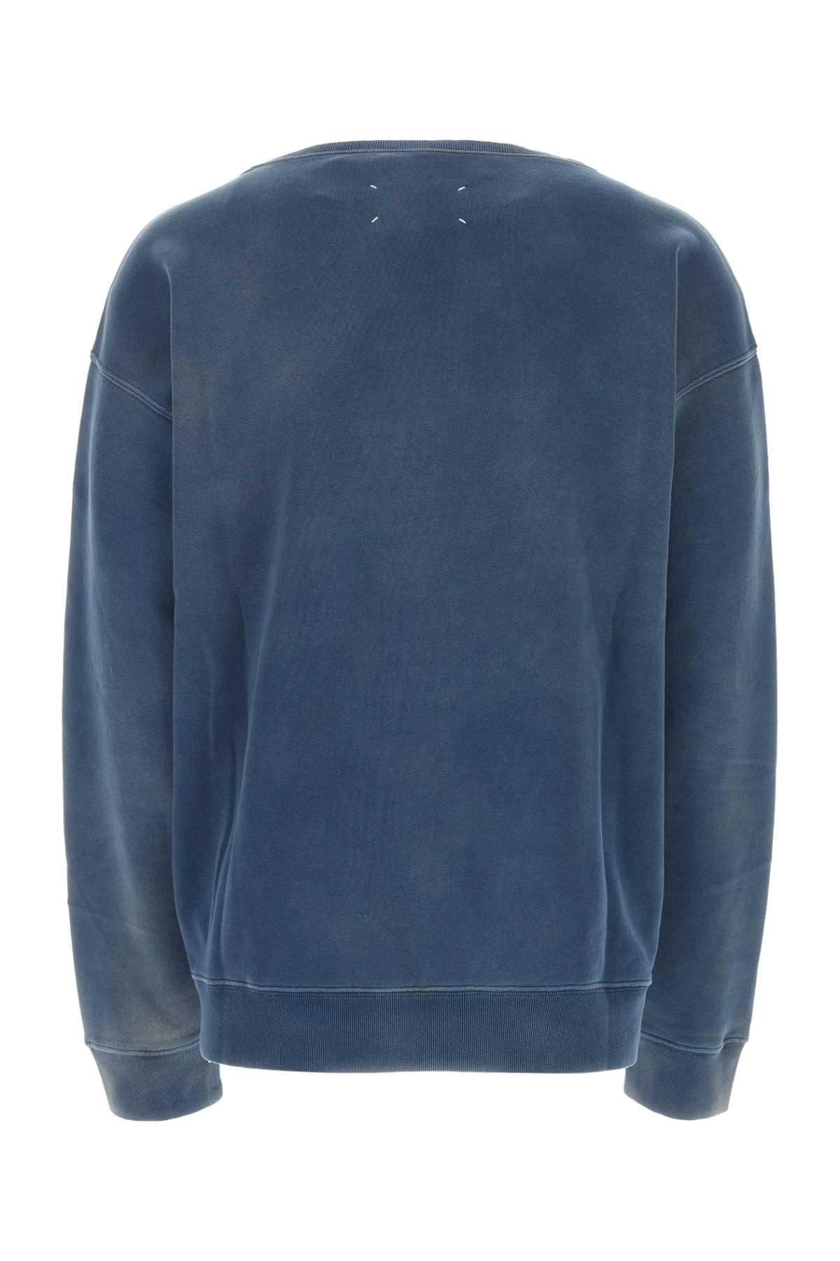 Shop Maison Margiela Blue Cotton Oversize Sweatshirt In 469