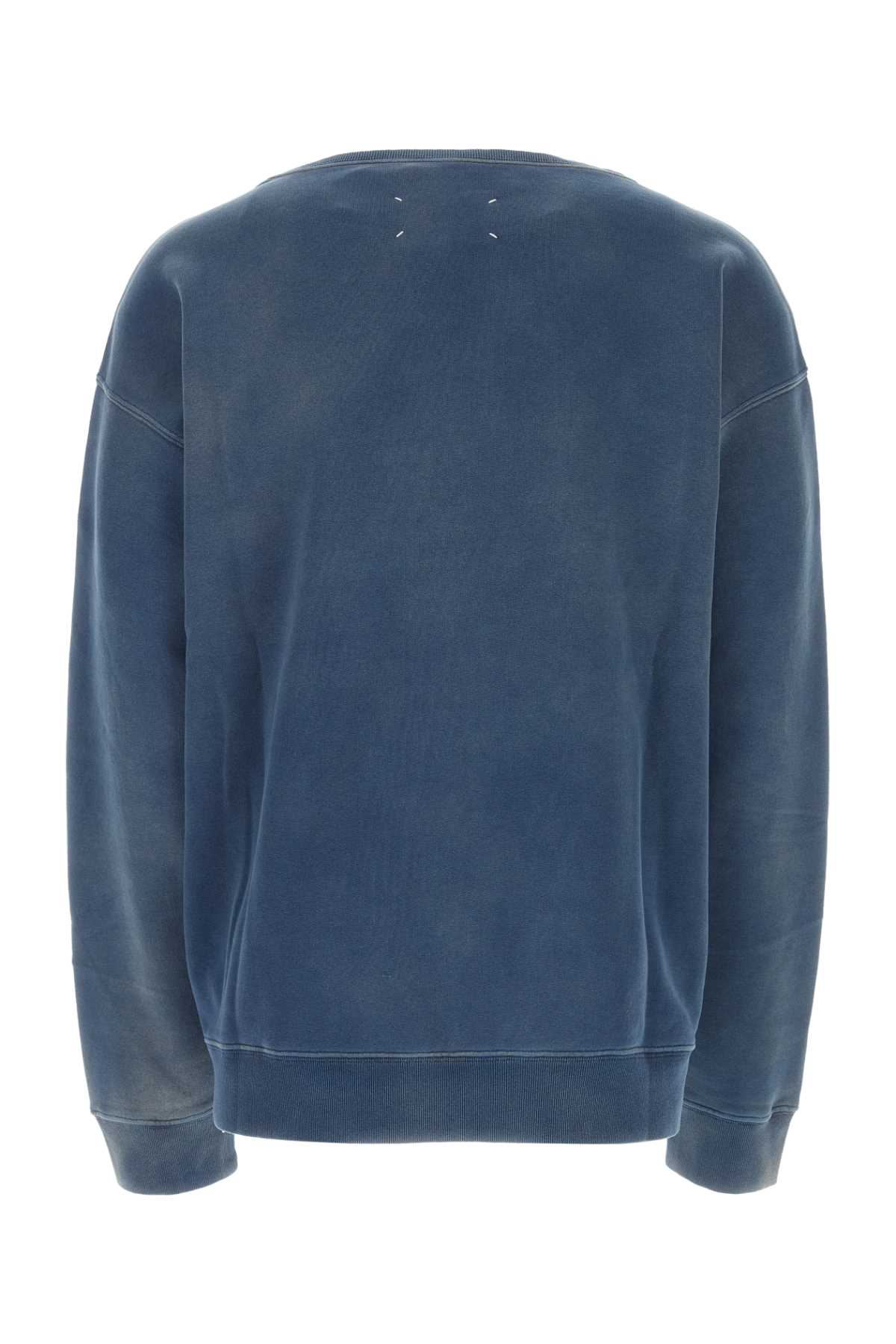 MAISON MARGIELA BLUE COTTON OVERSIZE SWEATSHIRT