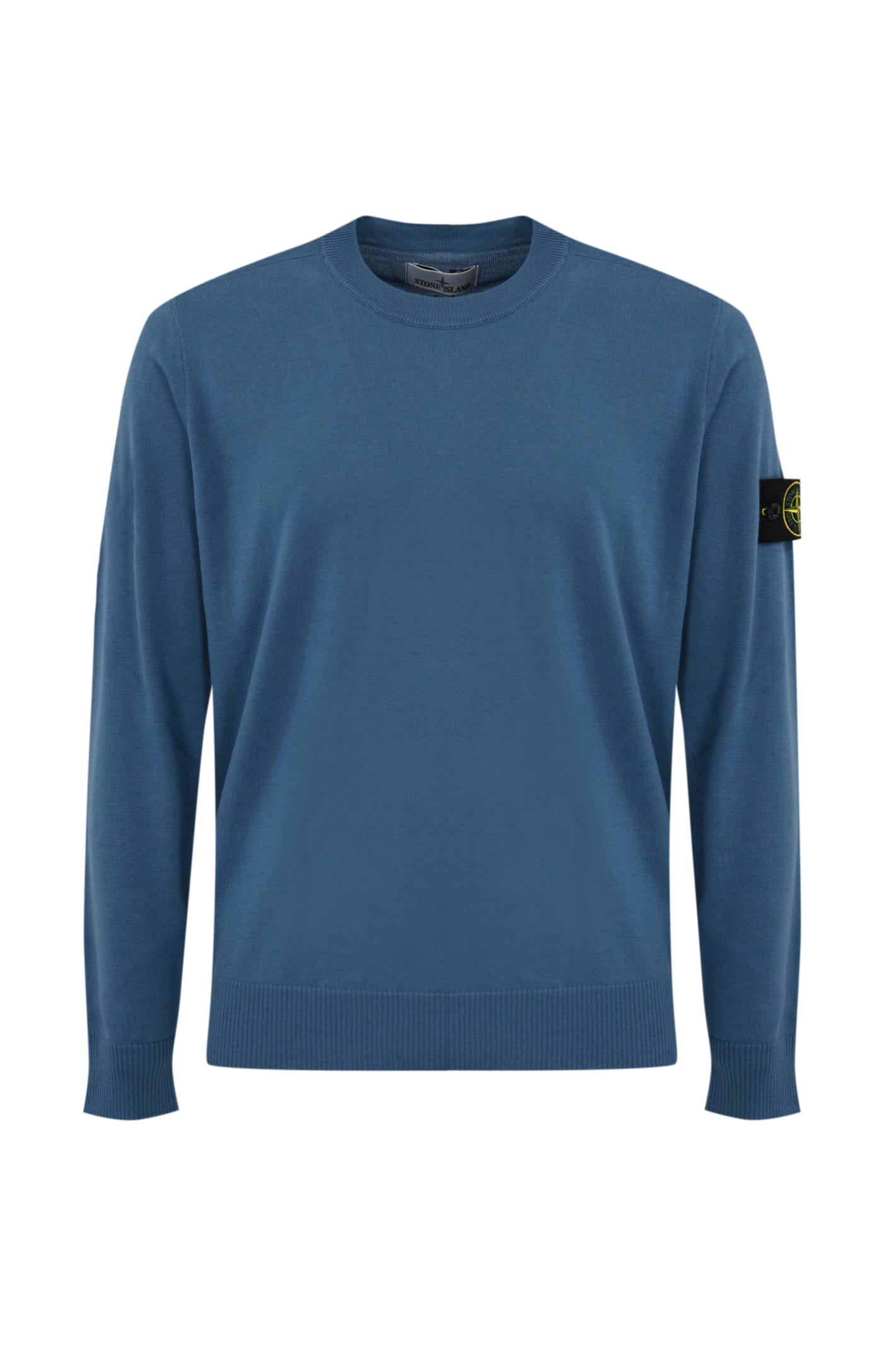 Shop Stone Island 510c4 Wool Sweater In Dark Blue