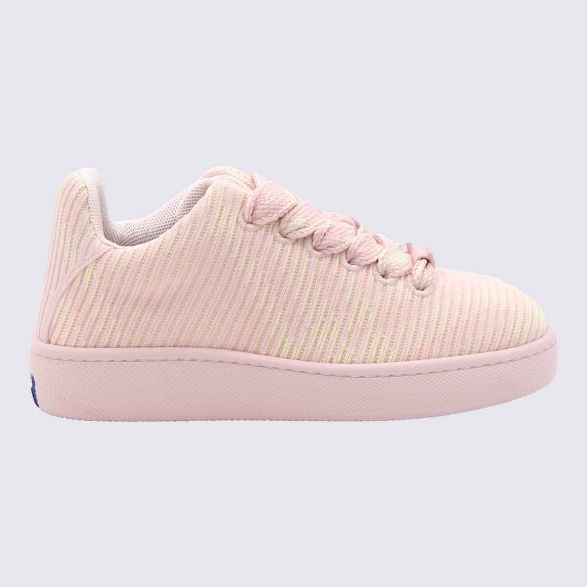 Burberry Pink Sneakers In Cameo Ip Check