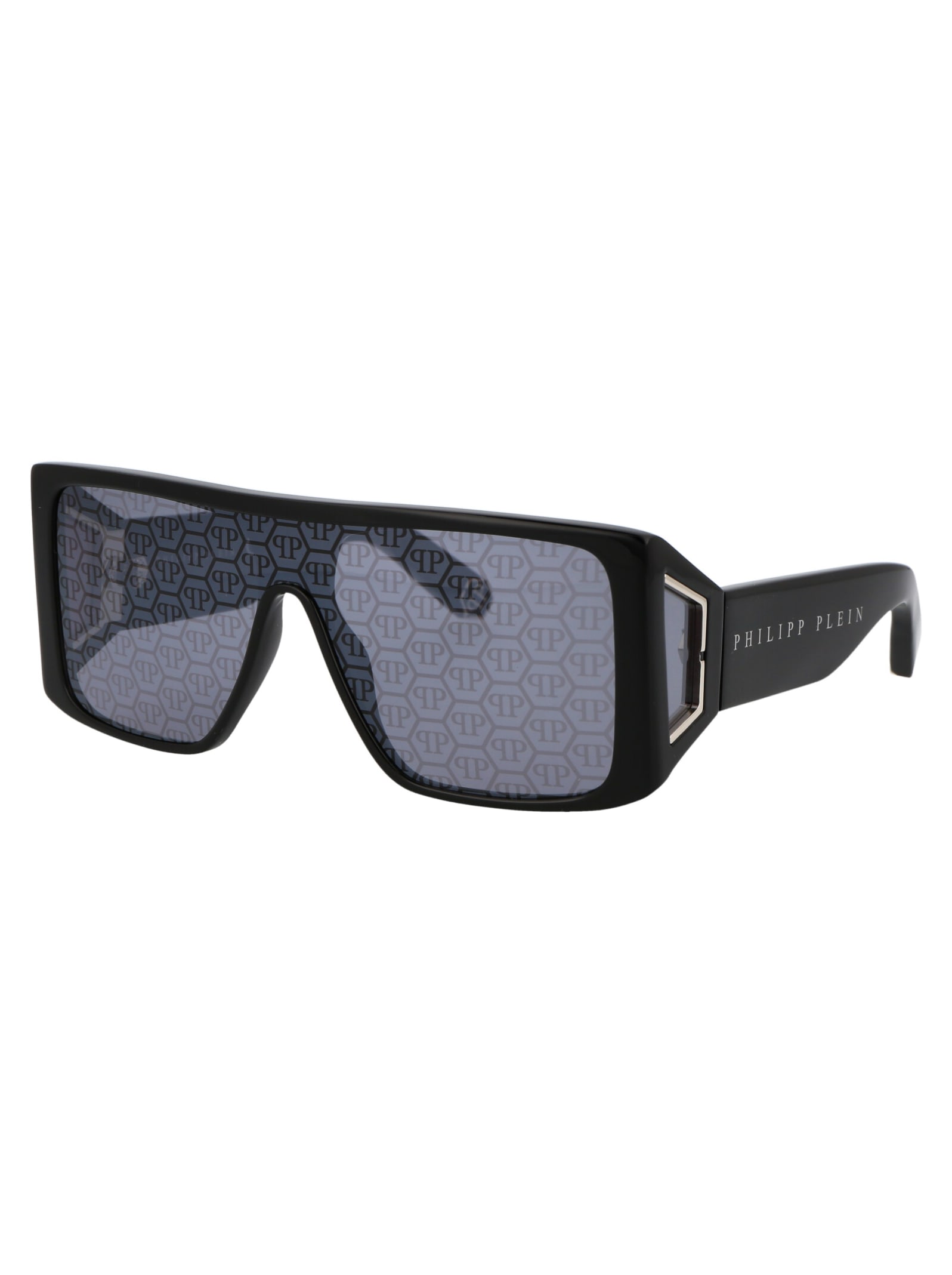 Shop Philipp Plein Plein Revolution Paris Sunglasses In 700l Black