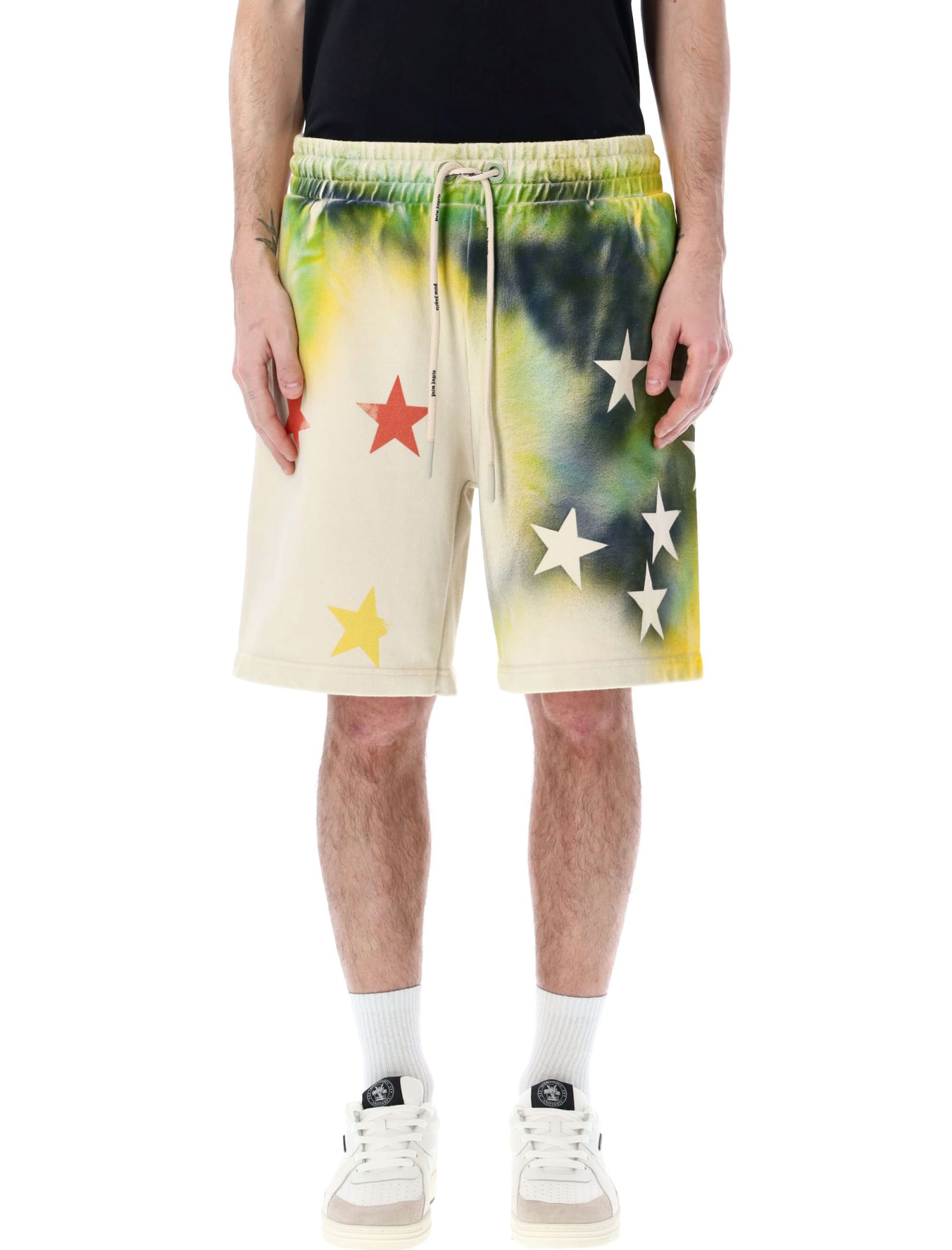 Palm Angels Sprayed Stars Vint Sweatshorts