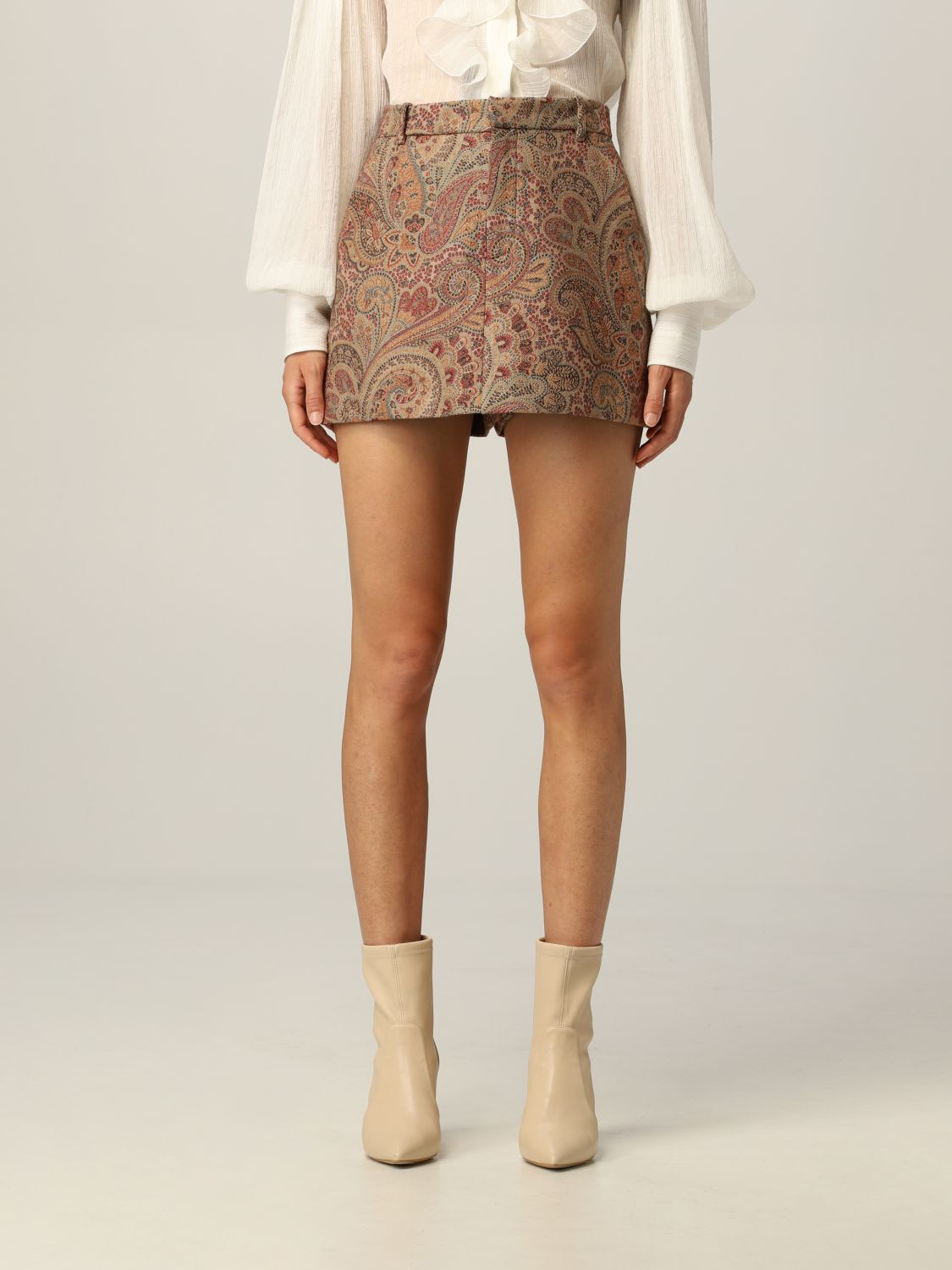 Etro Skirt Etro Shorts In Paisley Jacquard Fabric