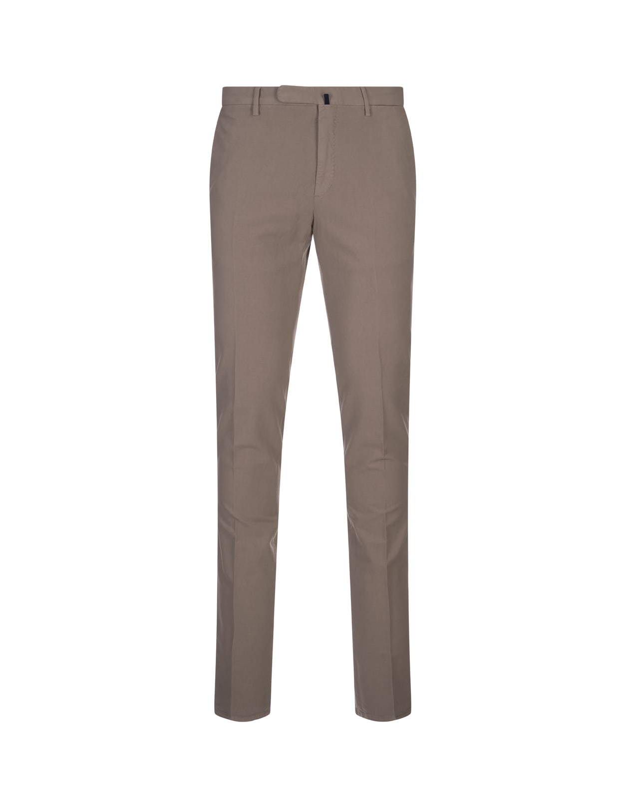 Shop Incotex Slim Fit Trousers In Taupe Certified Doeskin In Grey