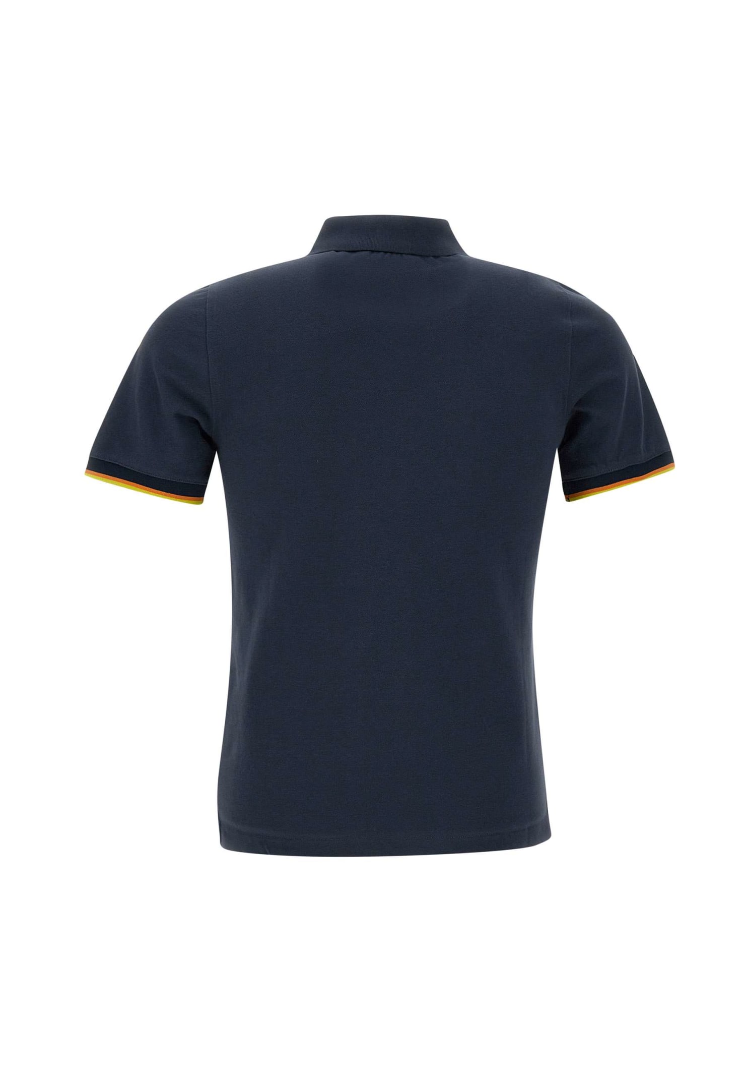 Shop K-way Vincent Cotton Polo Shirt In Blue Depht