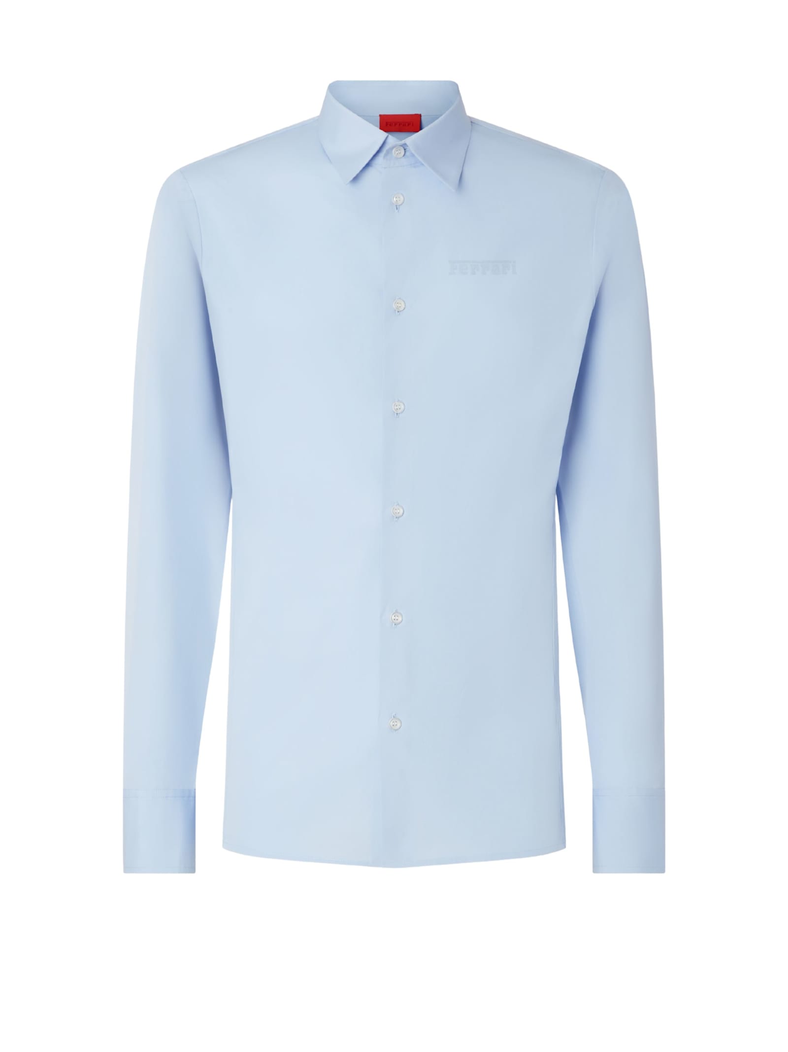 Ferrari Popeline Shirt In Blue