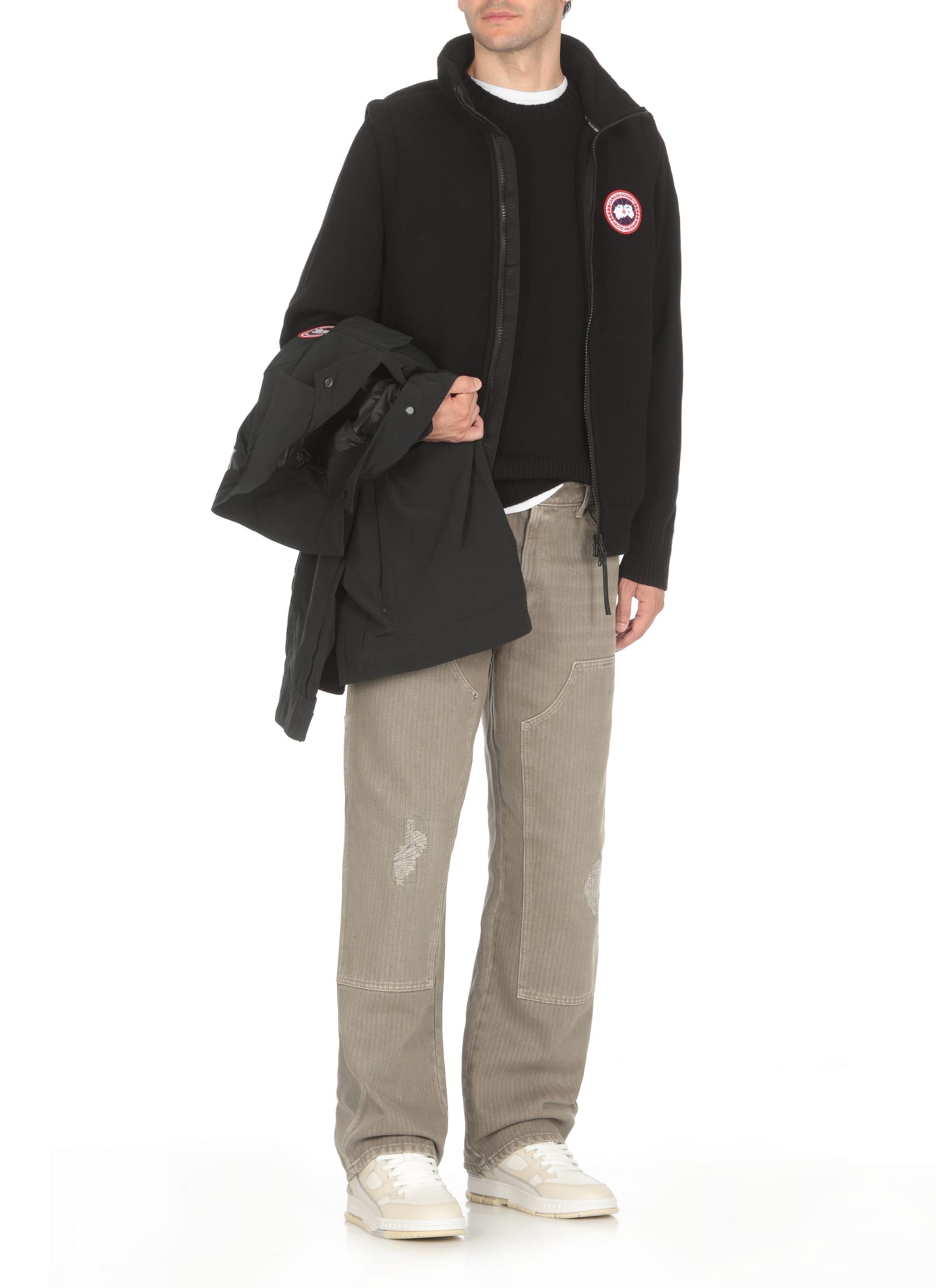 Shop Canada Goose Burnaby Jacket In Black