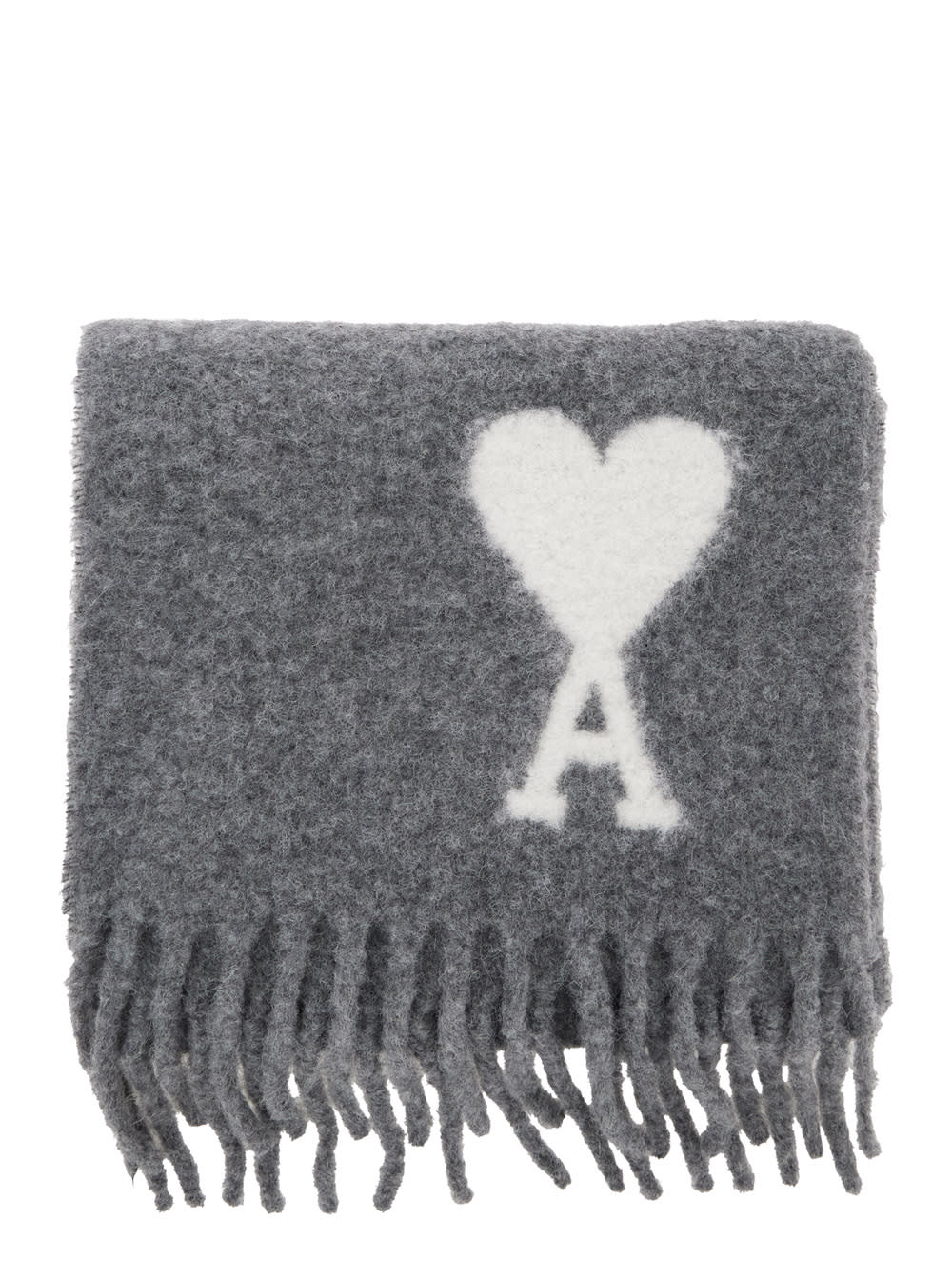 Shop Ami Alexandre Mattiussi Adc Oversize Scarf In Grey