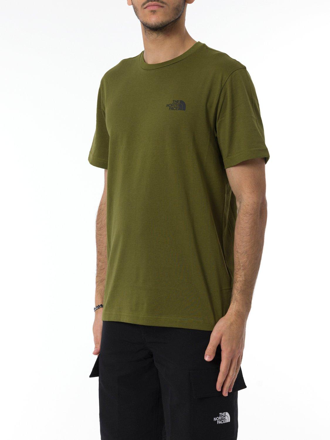 Shop The North Face Simple Dome Crewneck T-shirt In Olive